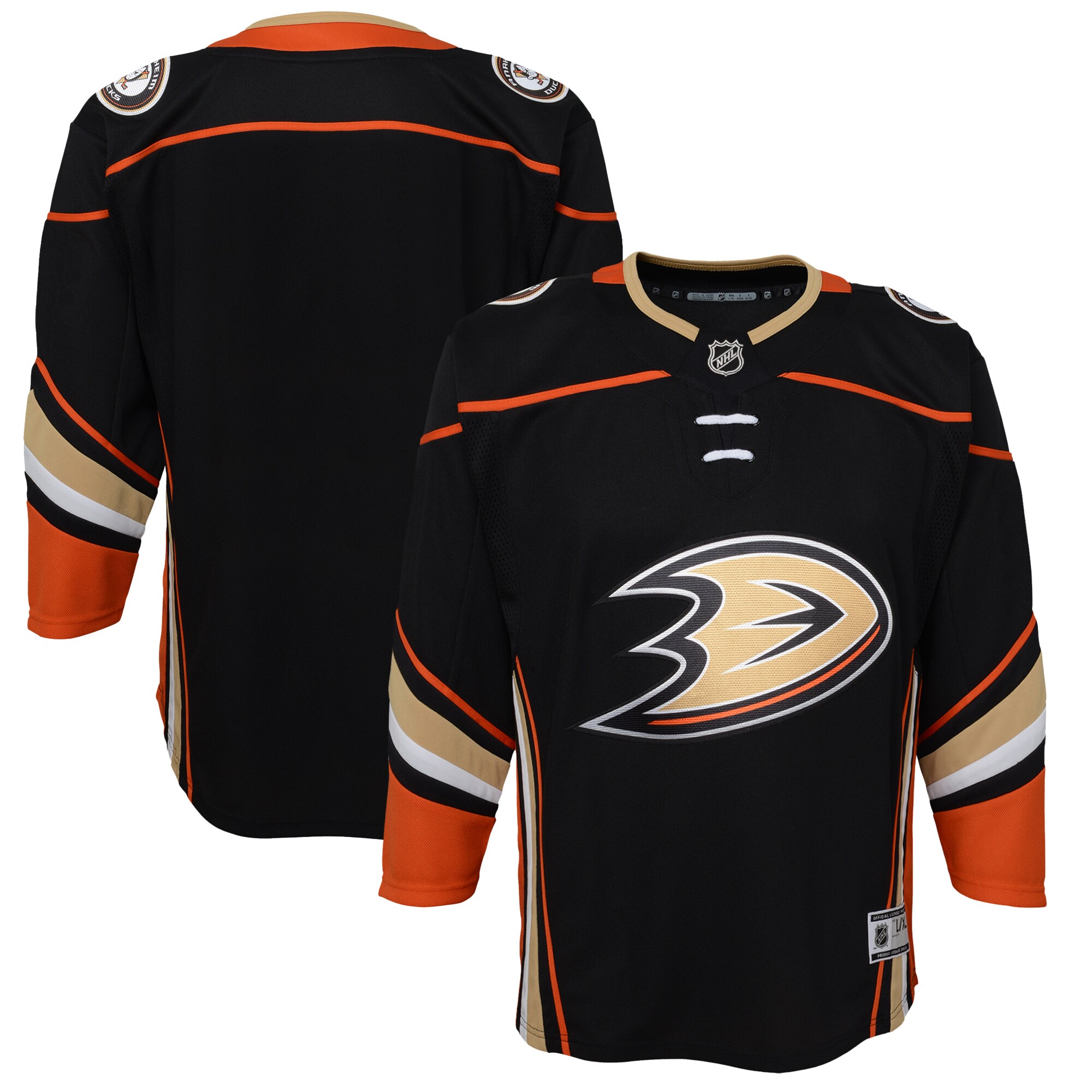 Youth Anaheim Ducks Black Home Premier Hockey Jersey - JS342 