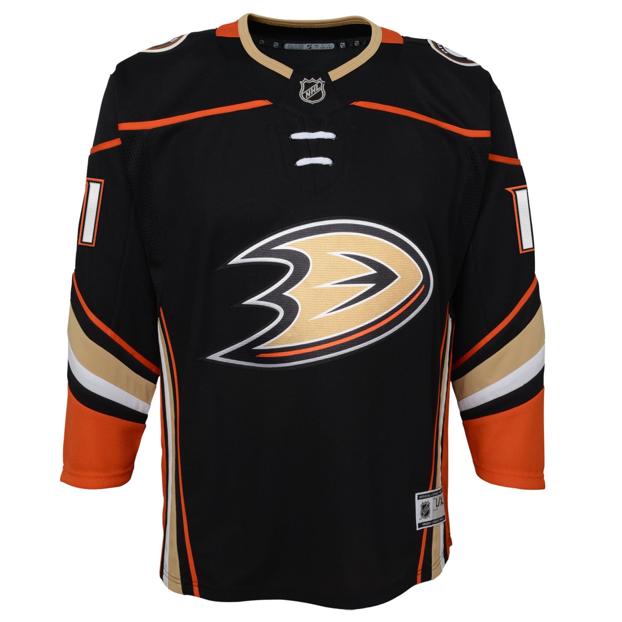 Alternative view of Youth Anaheim Ducks Trevor Zegras Black Home Premier Player Jersey - JS520 