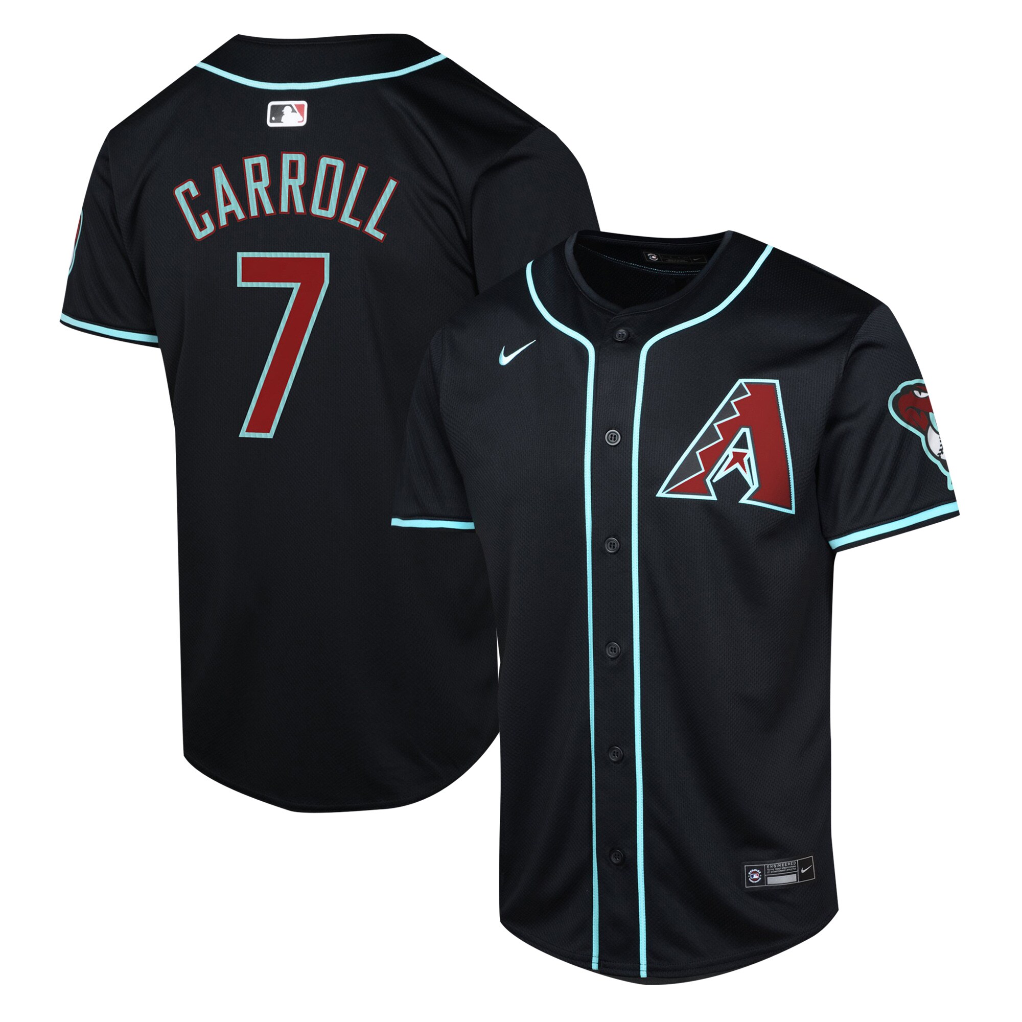 Youth Arizona Diamondbacks Corbin Carroll Black Alternate Limited Player Jersey