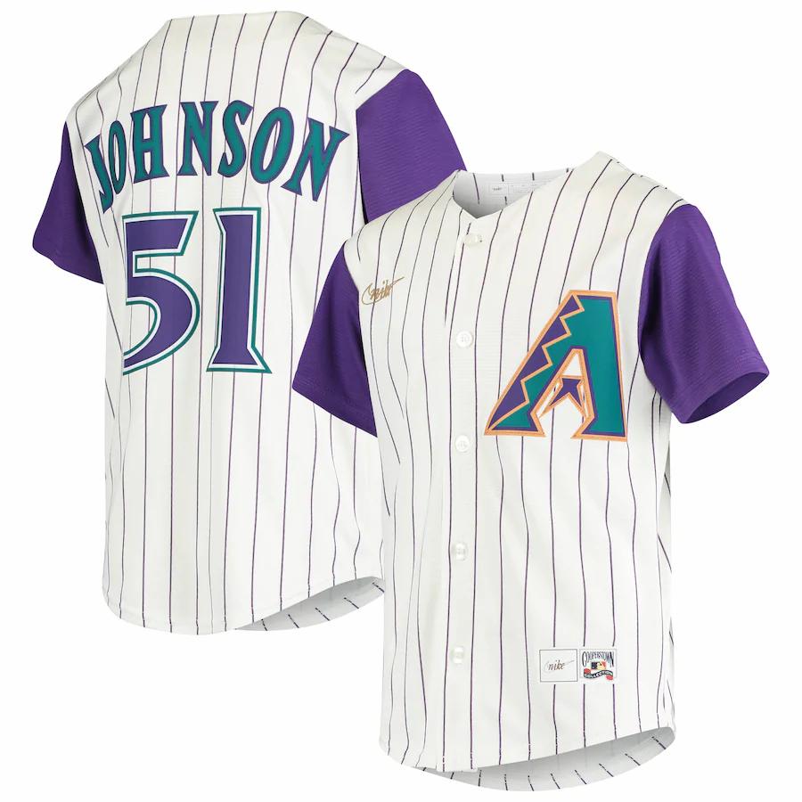 Youth Arizona Diamondbacks Randy Johnson Cream Alternate Cooperstown Collection Player Jersey
