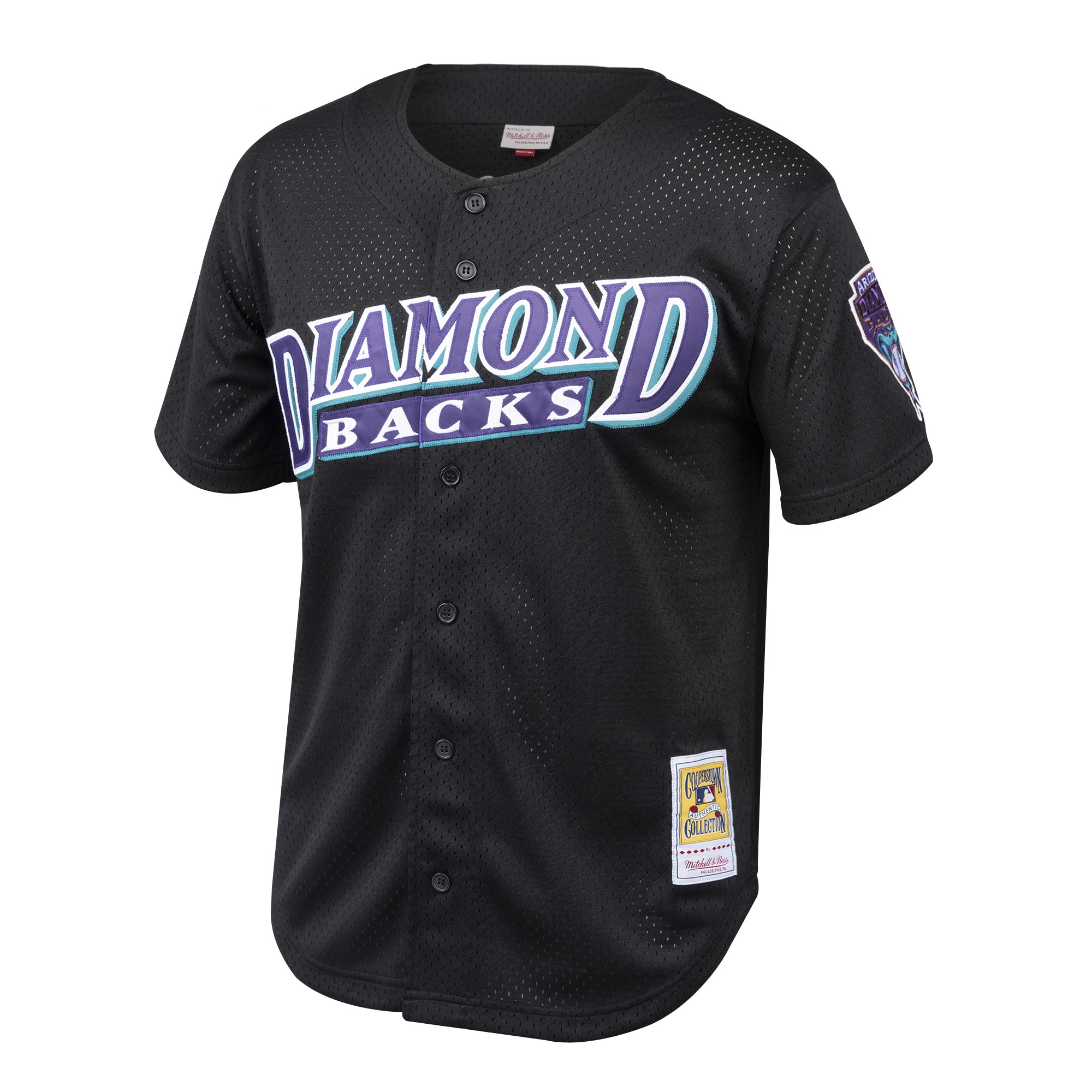 Alternative view of Youth Arizona Diamondbacks Randy Johnson Mitchell & Ness Black Cooperstown Collection Mesh Batting Practice Jersey