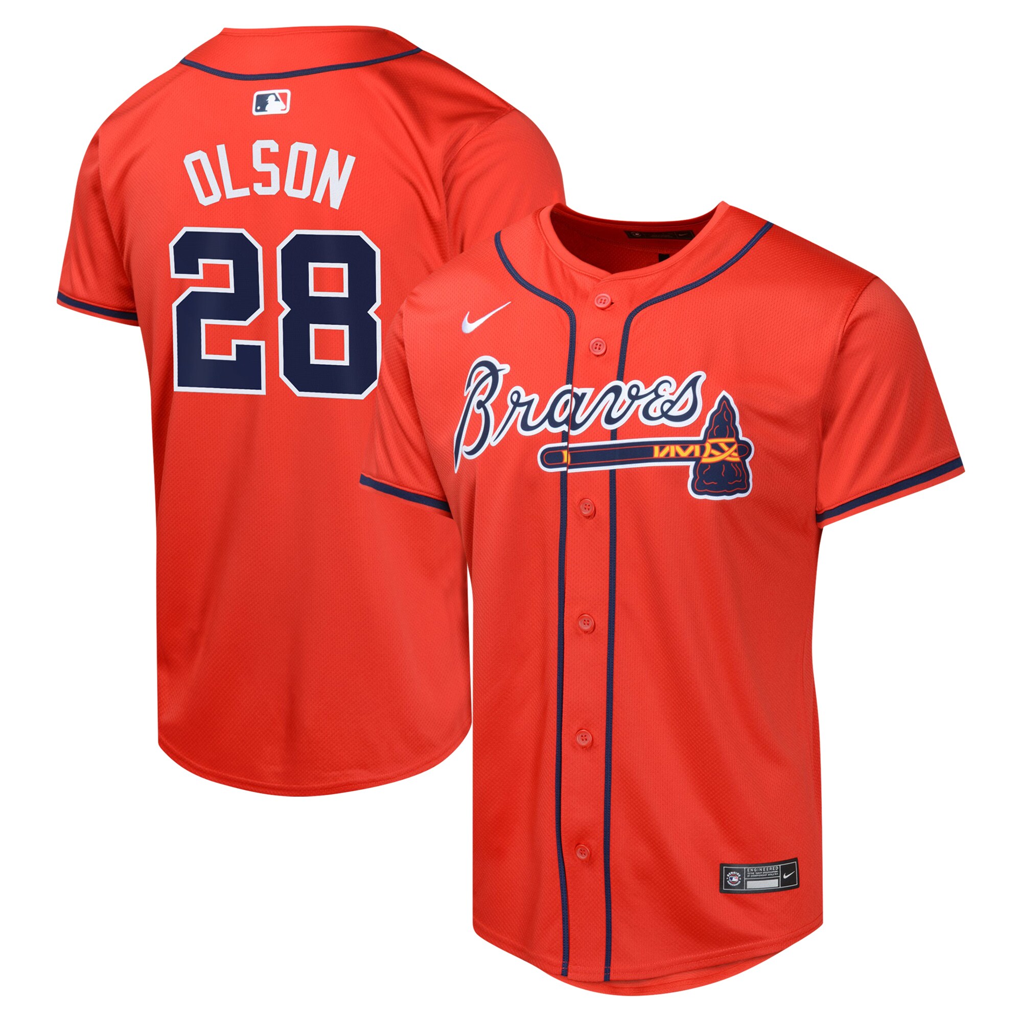 Youth Atlanta Braves Matt Olson Red Alternate Limited Player Baseball Jersey - JS177