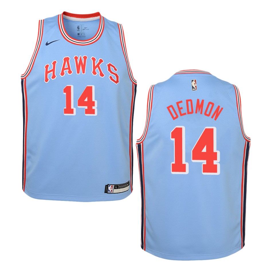 Youth Atlanta Hawks #14 Dewayne Dedmon Hardwood Classics Swingman Basketball Jersey - Blue