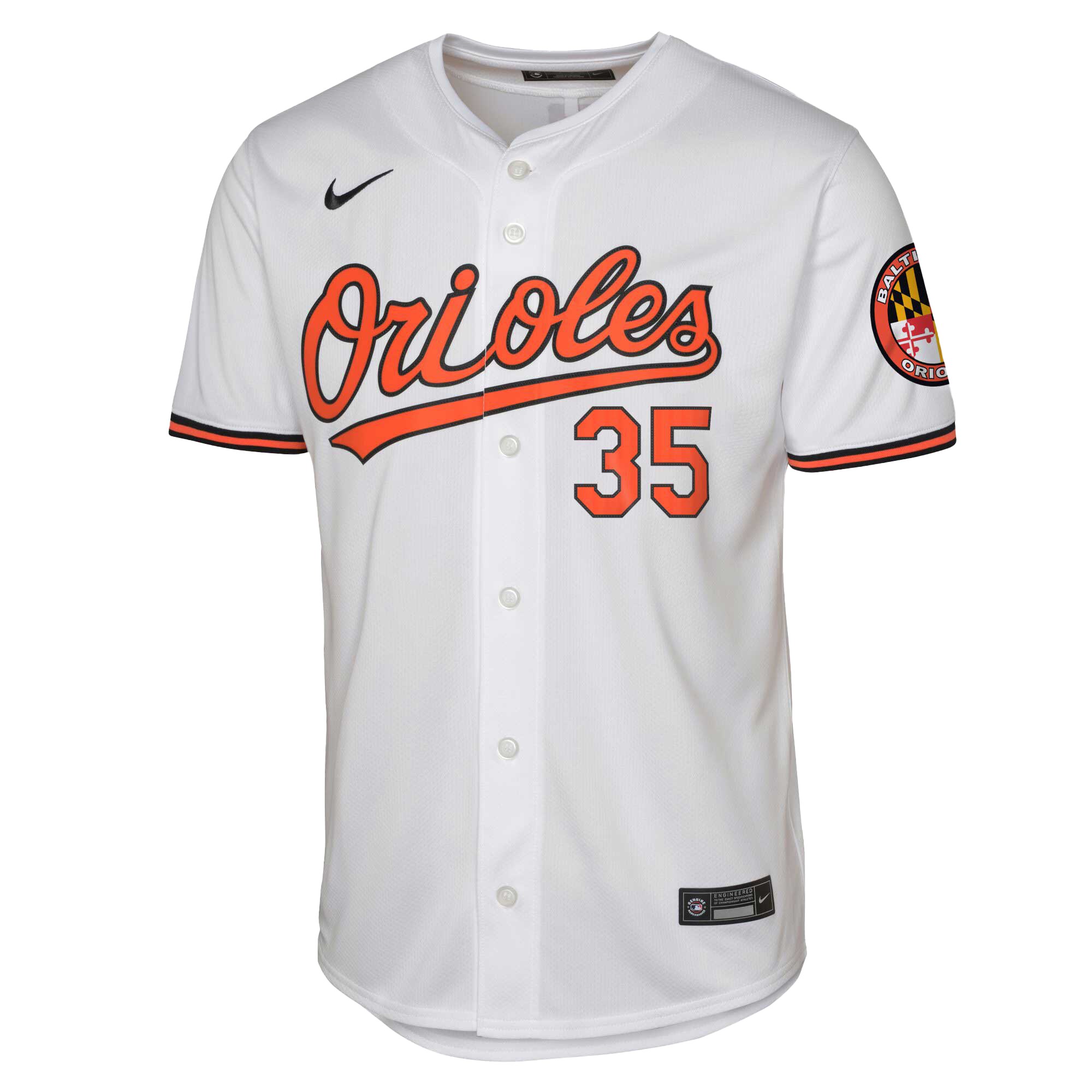 Alternative view of Youth Baltimore Orioles Adley Rutschman White Limited Player Baseball Jersey