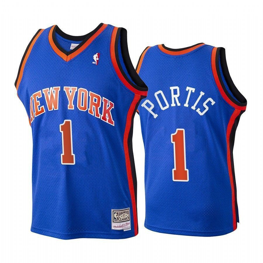 Youth Bobby Portis New York Knicks Hardwood Classics Basketball Jersey - Blue - JS579 