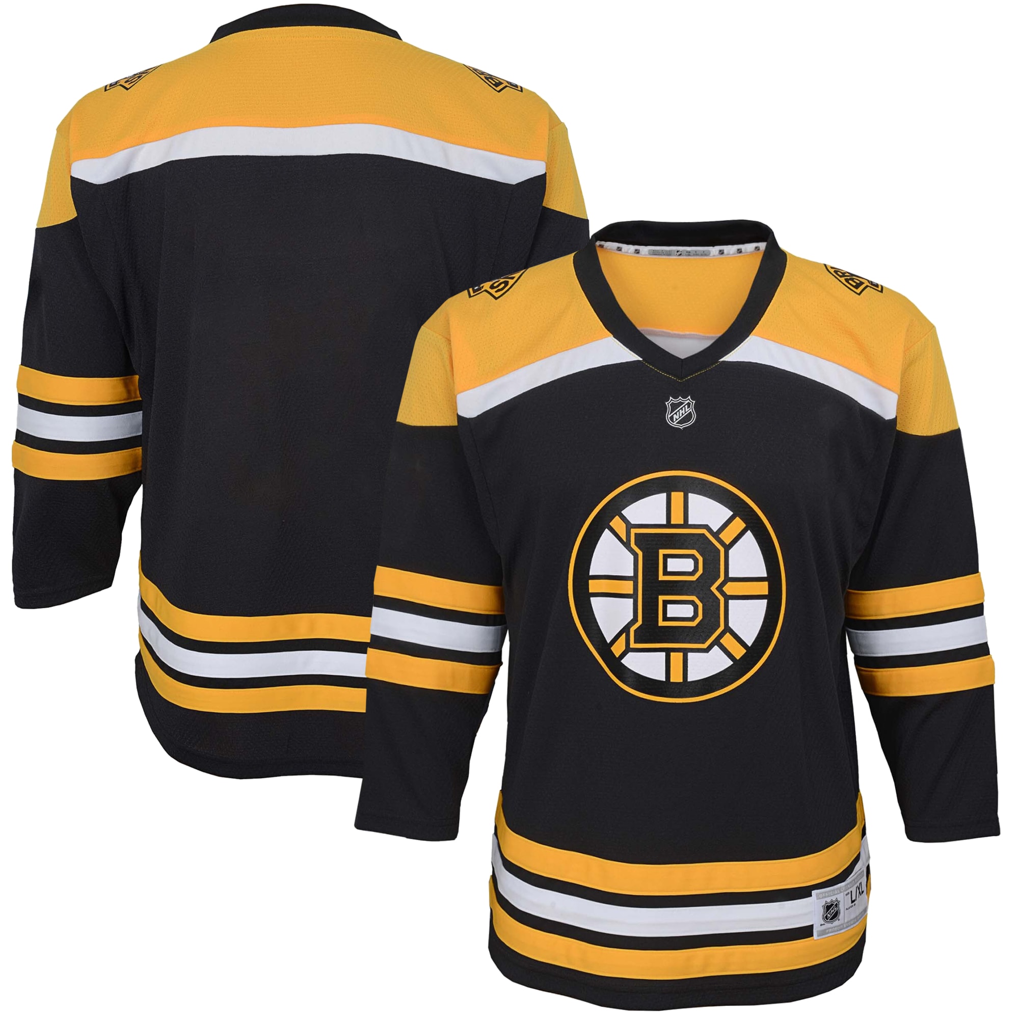Youth Boston Bruins Black Home Blank Hockey Jersey - JS971 