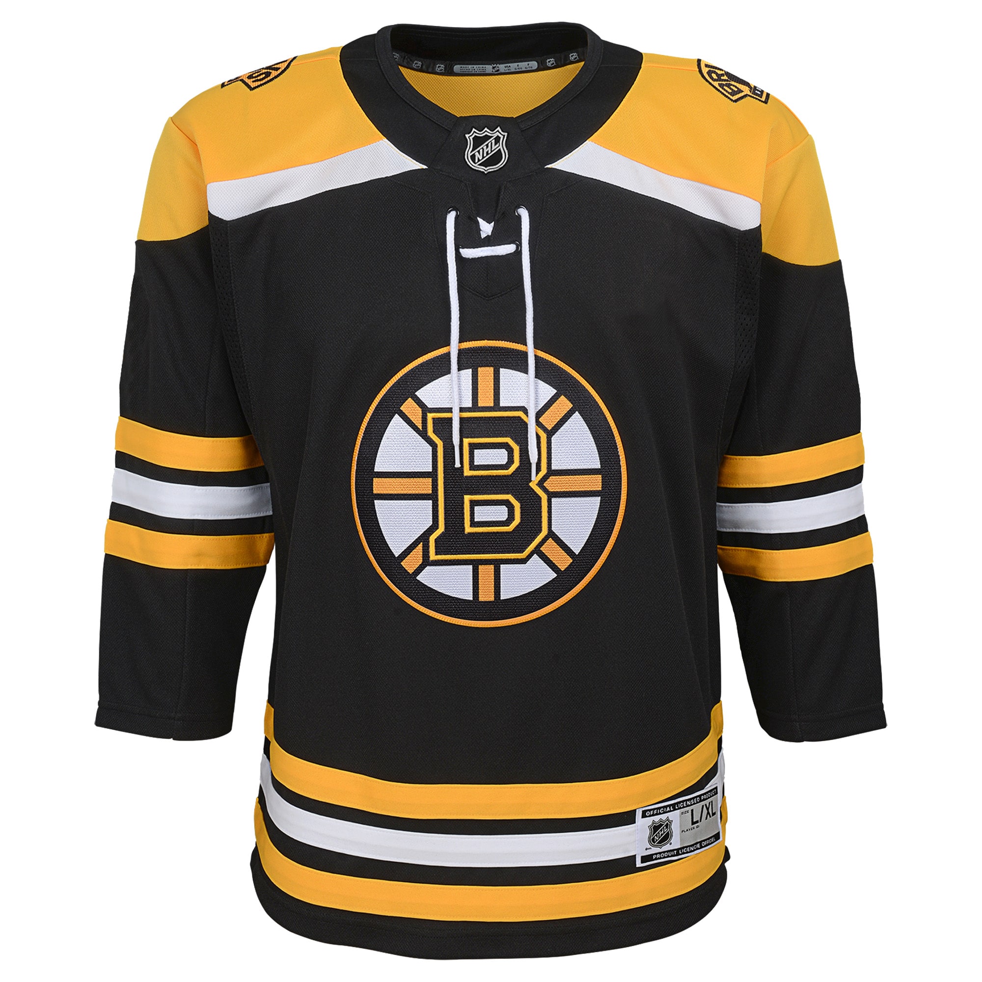 Alternative view of Youth Boston Bruins Black Home Blank Premier Hockey Jersey - JS604 
