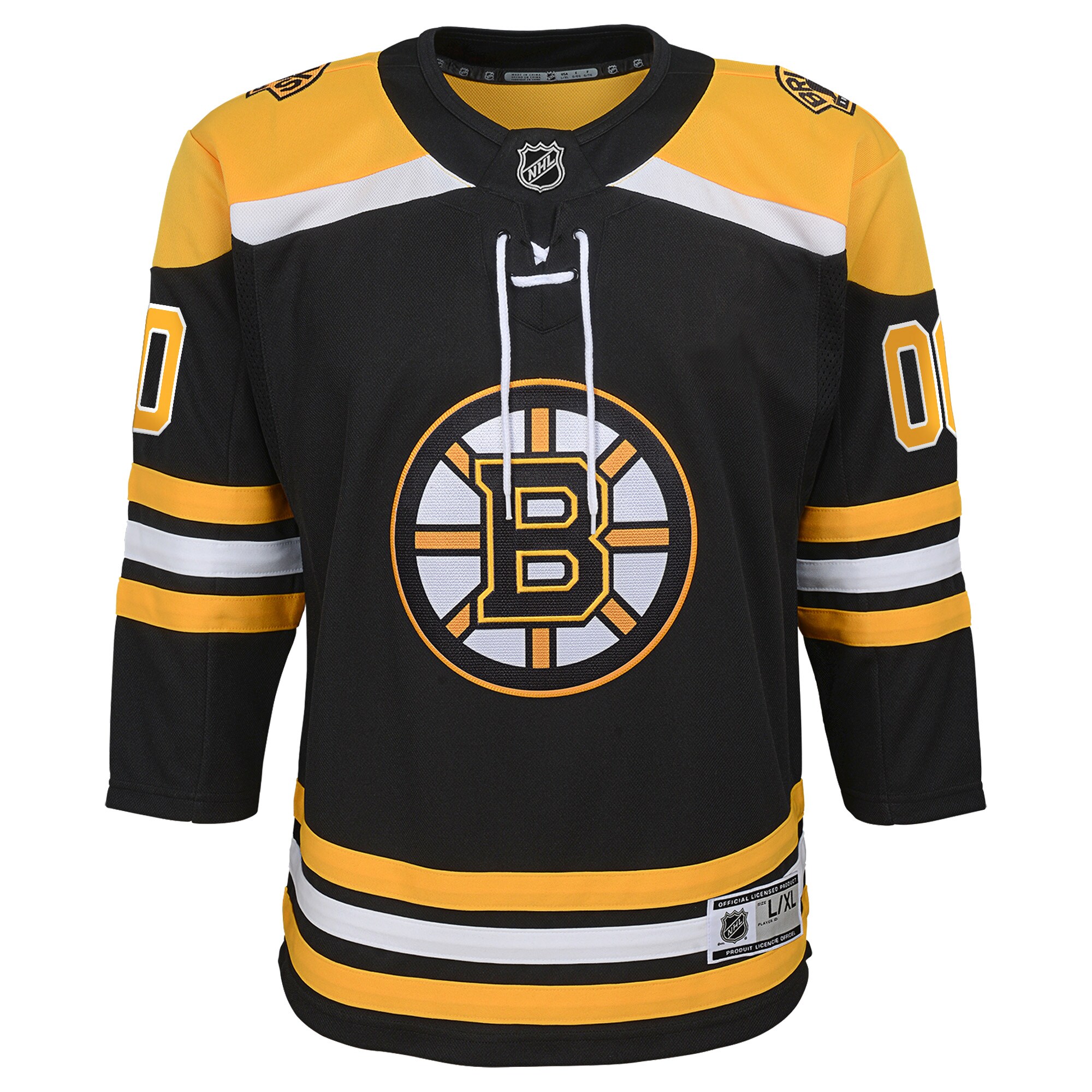Alternative view of Youth Boston Bruins Black Home Custom Premier Hockey Jersey - JS480 