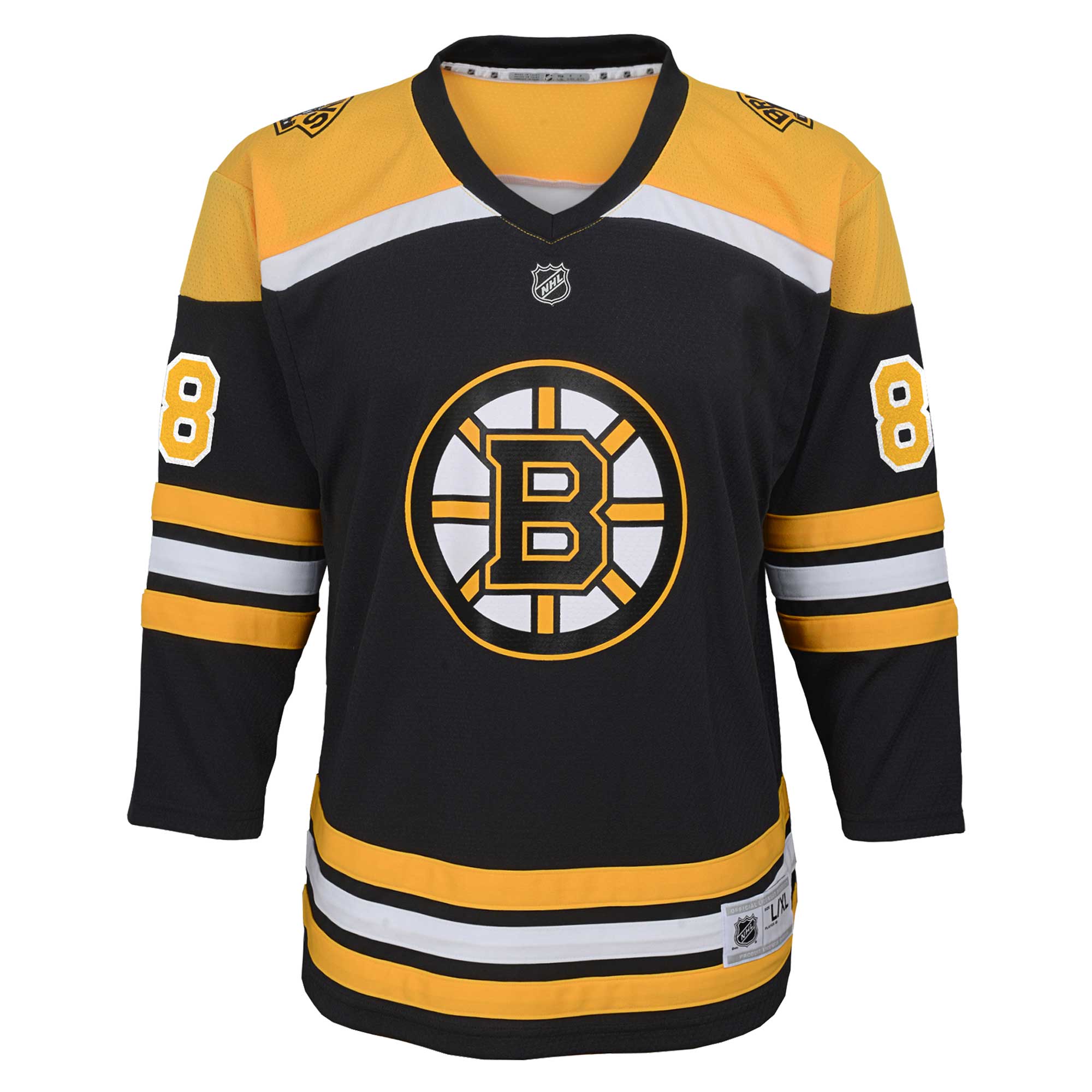 Alternative view of Youth Boston Bruins David Pastrnak Black Home Player Hockey Jersey - JS962 