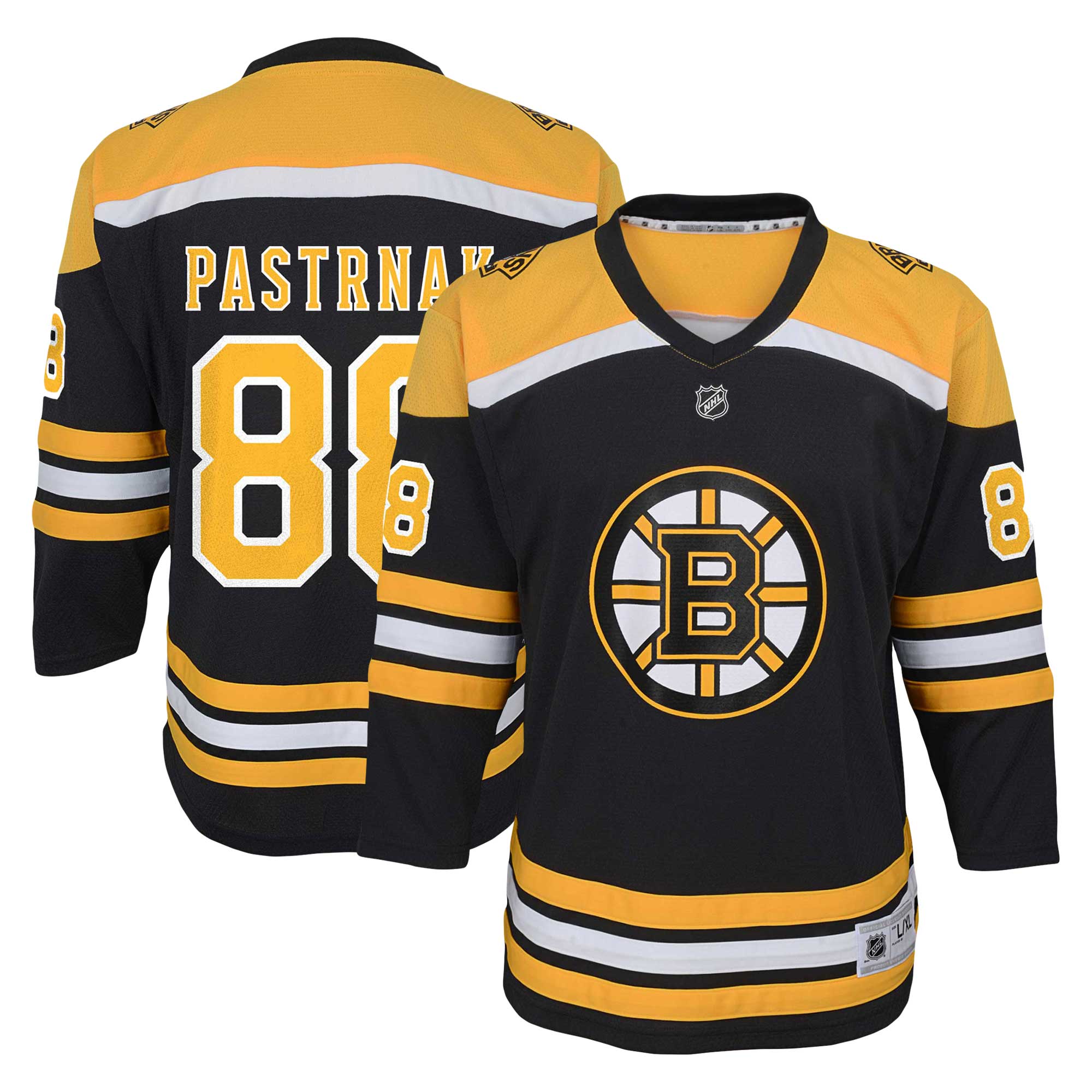 Youth Boston Bruins David Pastrnak Black Home Player Hockey Jersey - JS962 