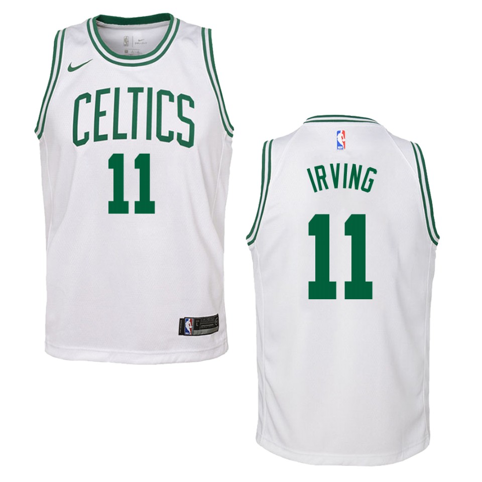 Youth Boston Celtics #11 Kyrie Irving Association Swingman Basketball Jersey - White