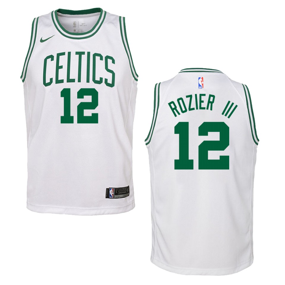 Youth Boston Celtics #12 Terry Rozier Iii Association Swingman Basketball Jersey - White