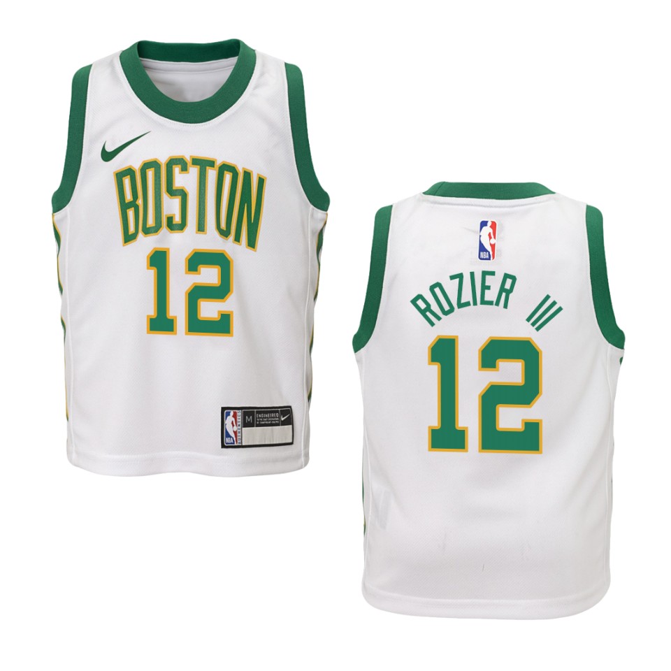 Youth Boston Celtics #12 Terry Rozier Iii City Swingman Basketball Jersey - White