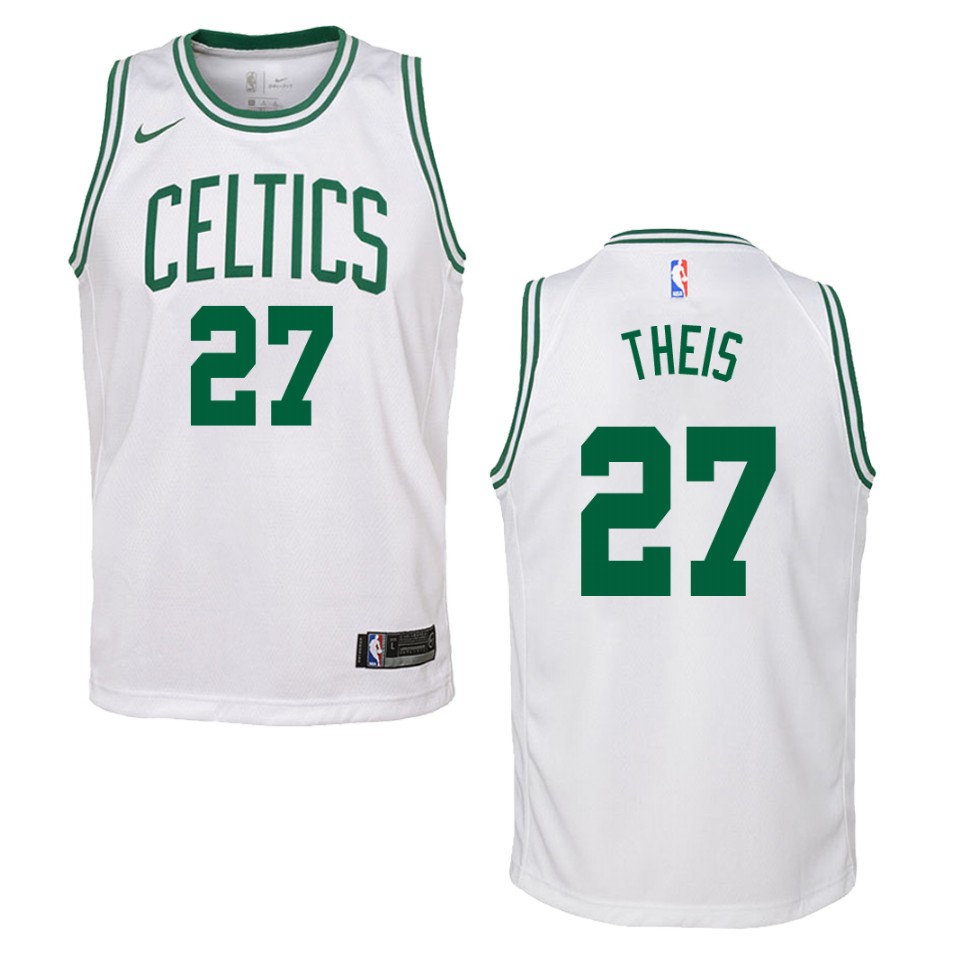 Youth Boston Celtics #27 Daniel Theis Association Swingman Basketball Jersey - White