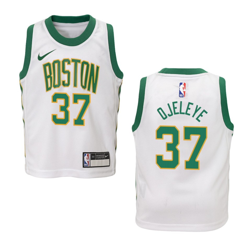 Youth Boston Celtics #37 Semi Ojeleye City Swingman Basketball Jersey - White