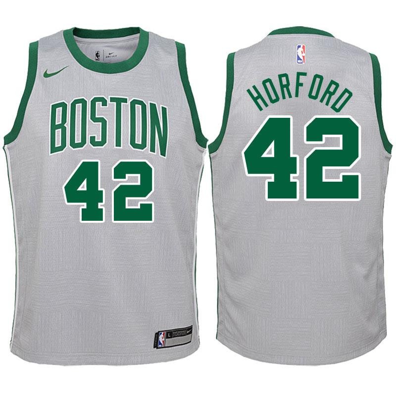 Youth Boston Celtics 42 Al Horford Gray Swingman Basketball Jersey-City Edition Basketball Jersey - JS866