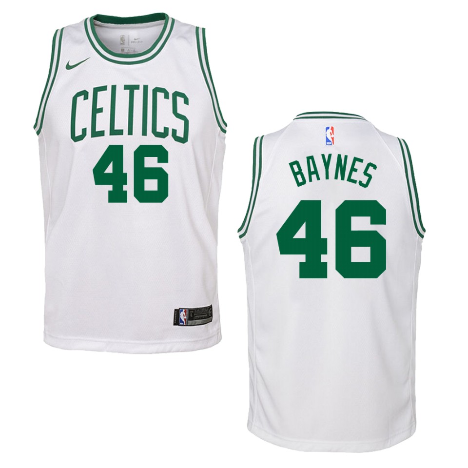 Youth Boston Celtics #46 Aron Baynes Association Swingman Basketball Jersey - White