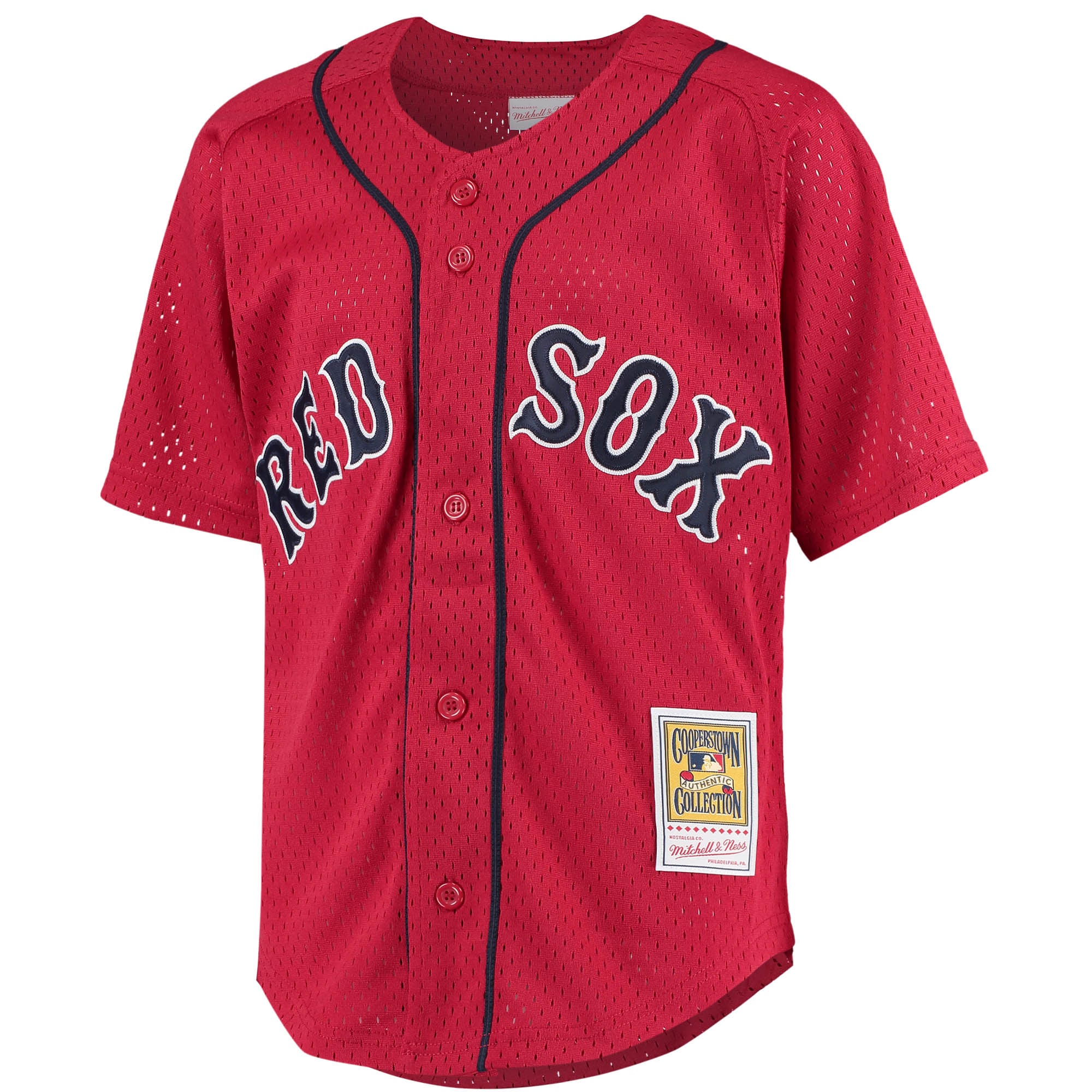 Alternative view of Youth Boston Red Sox David Ortiz Mitchell & Ness Red Cooperstown Collection Batting Practice Jersey