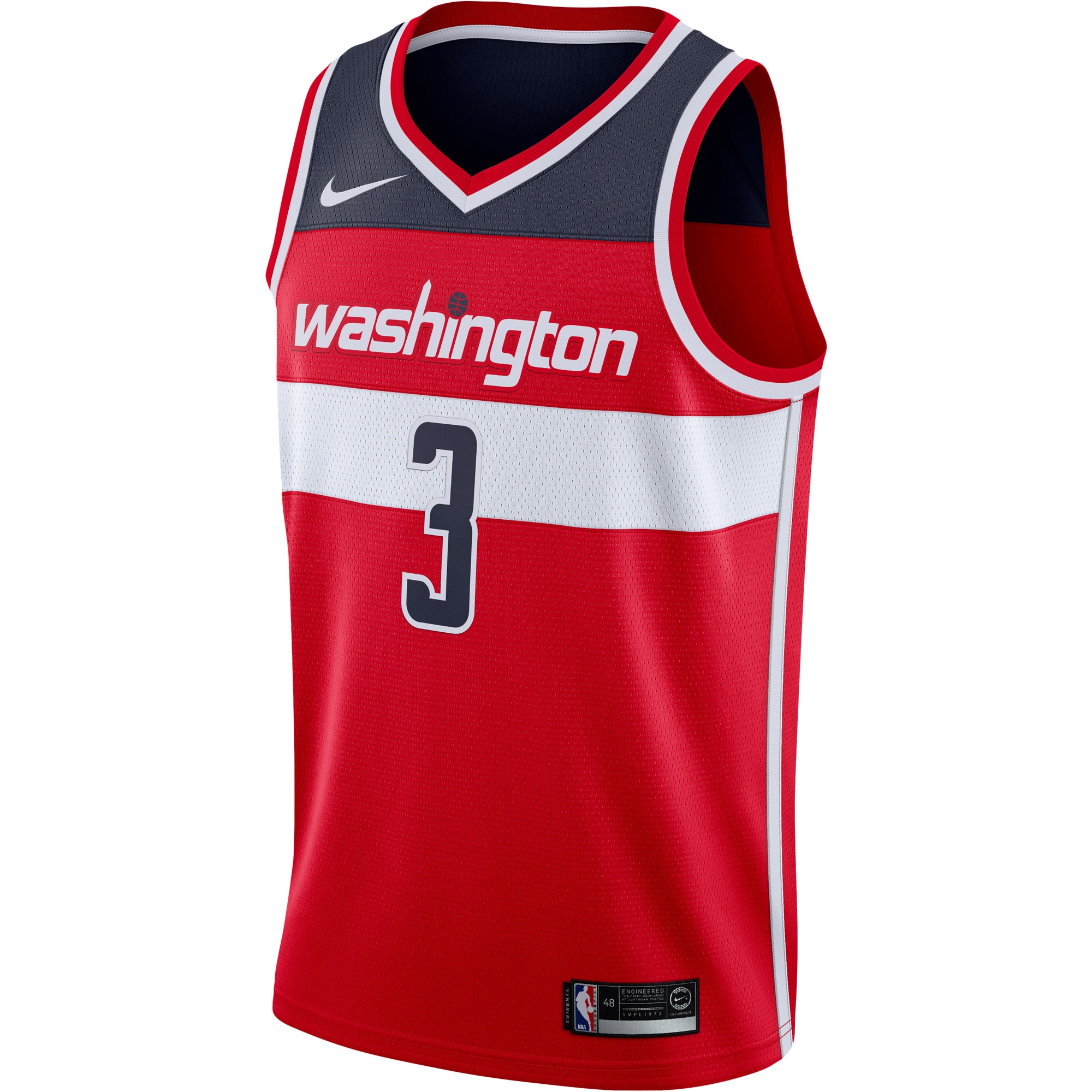 Alternative view of Youth Bradley Beal Red Washington Wizards Swingman Basketball Jersey - JS846