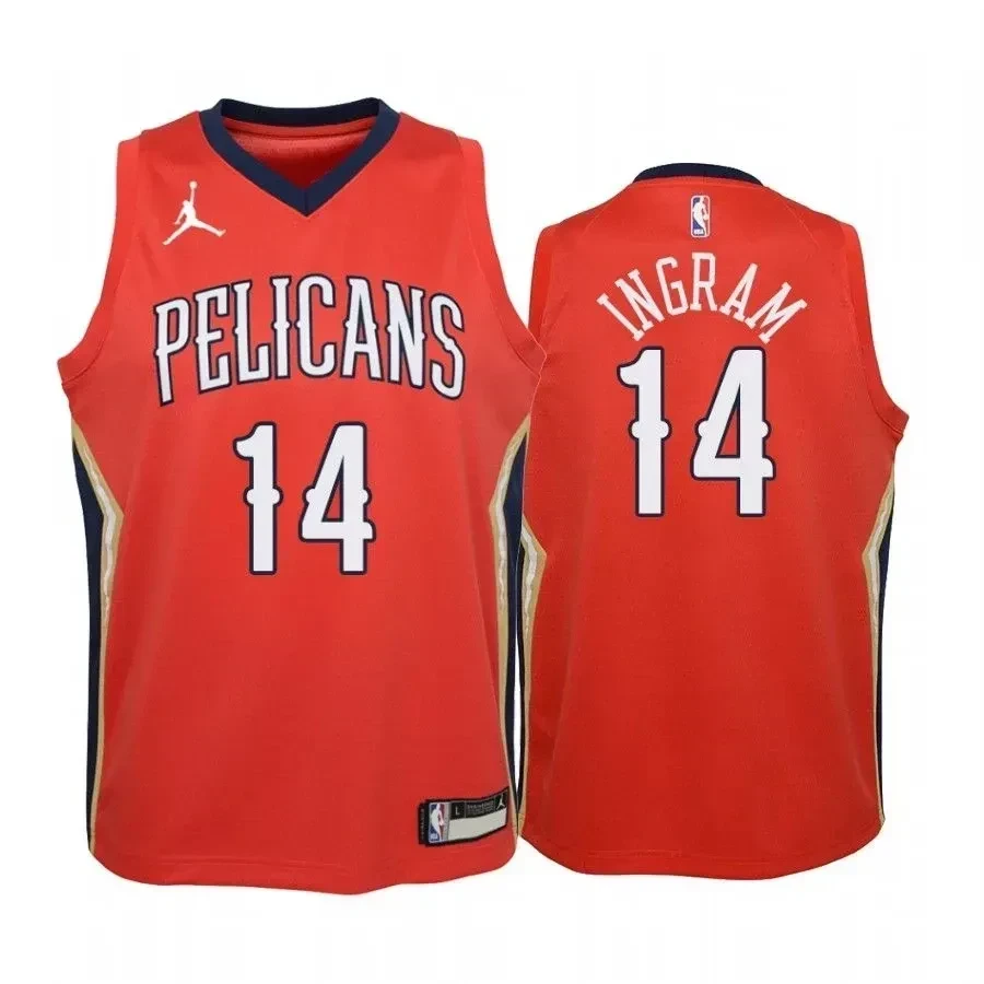 Youth Brandon Ingram New Orleans Pelicans Red Statet Basketball Jersey Jumpman - JS344 