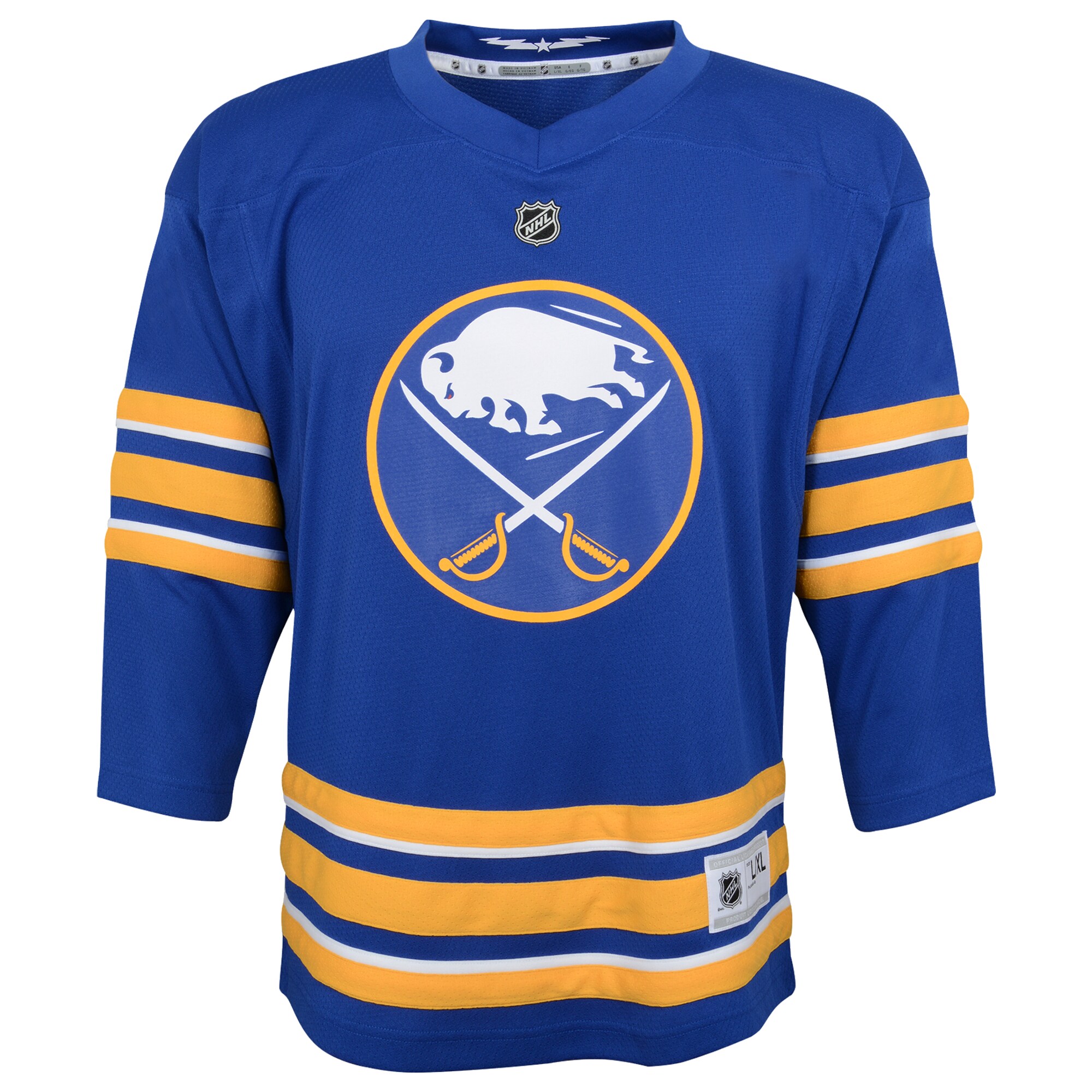Alternative view of Youth Buffalo Sabres Blue Home Blank Hockey Jersey - JS479 