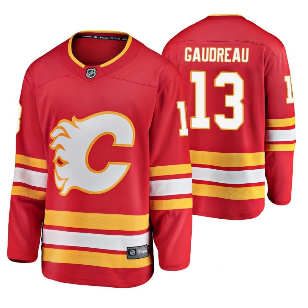 Youth Calgary Flames Hockey Jersey Johnny Gaudreau 13 Alternate Red Breakaway Player Hockey Jersey Hockey Jersey - JS397 