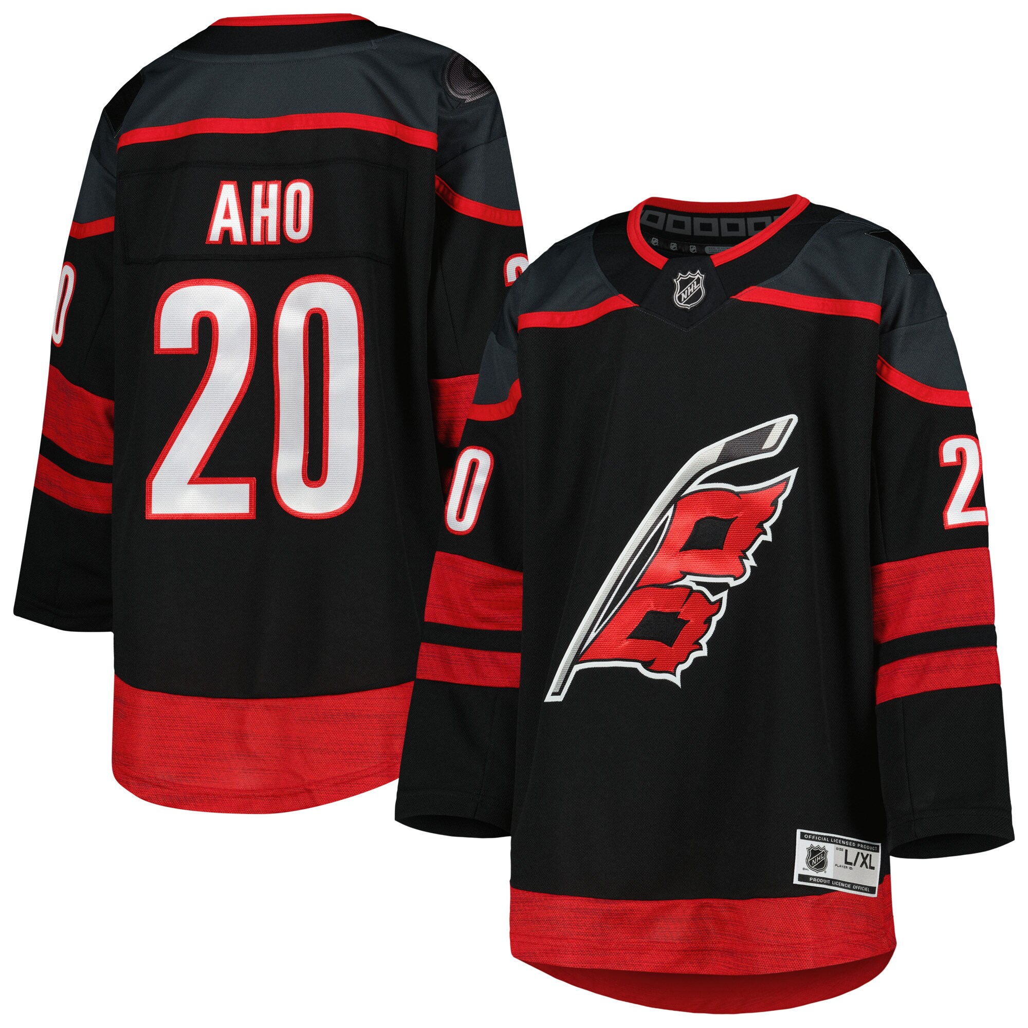 Youth Carolina Hurricanes Sebastian Aho Black Home Premier Player Hockey Jersey - JS616 