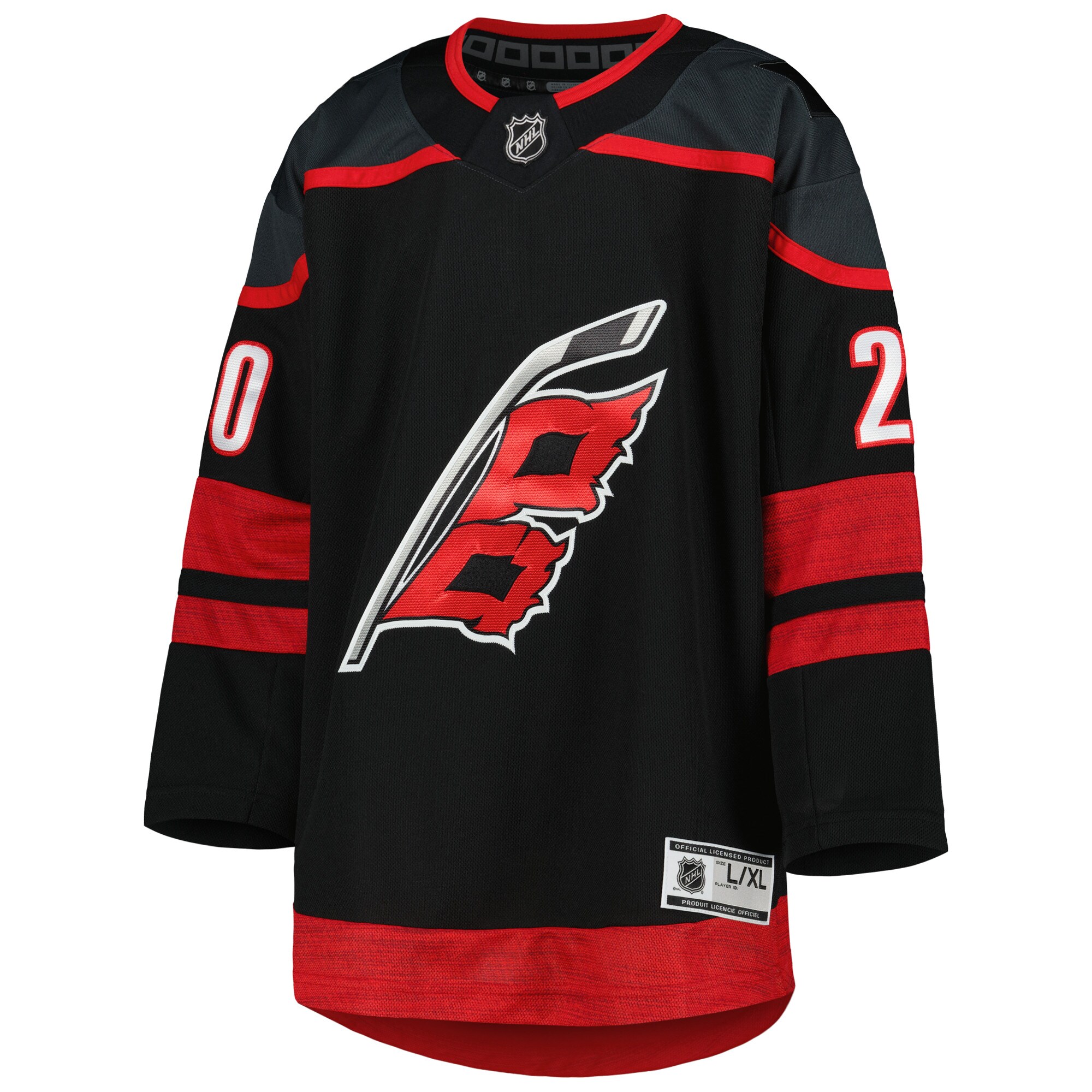 Alternative view of Youth Carolina Hurricanes Sebastian Aho Black Home Premier Player Hockey Jersey - JS616 