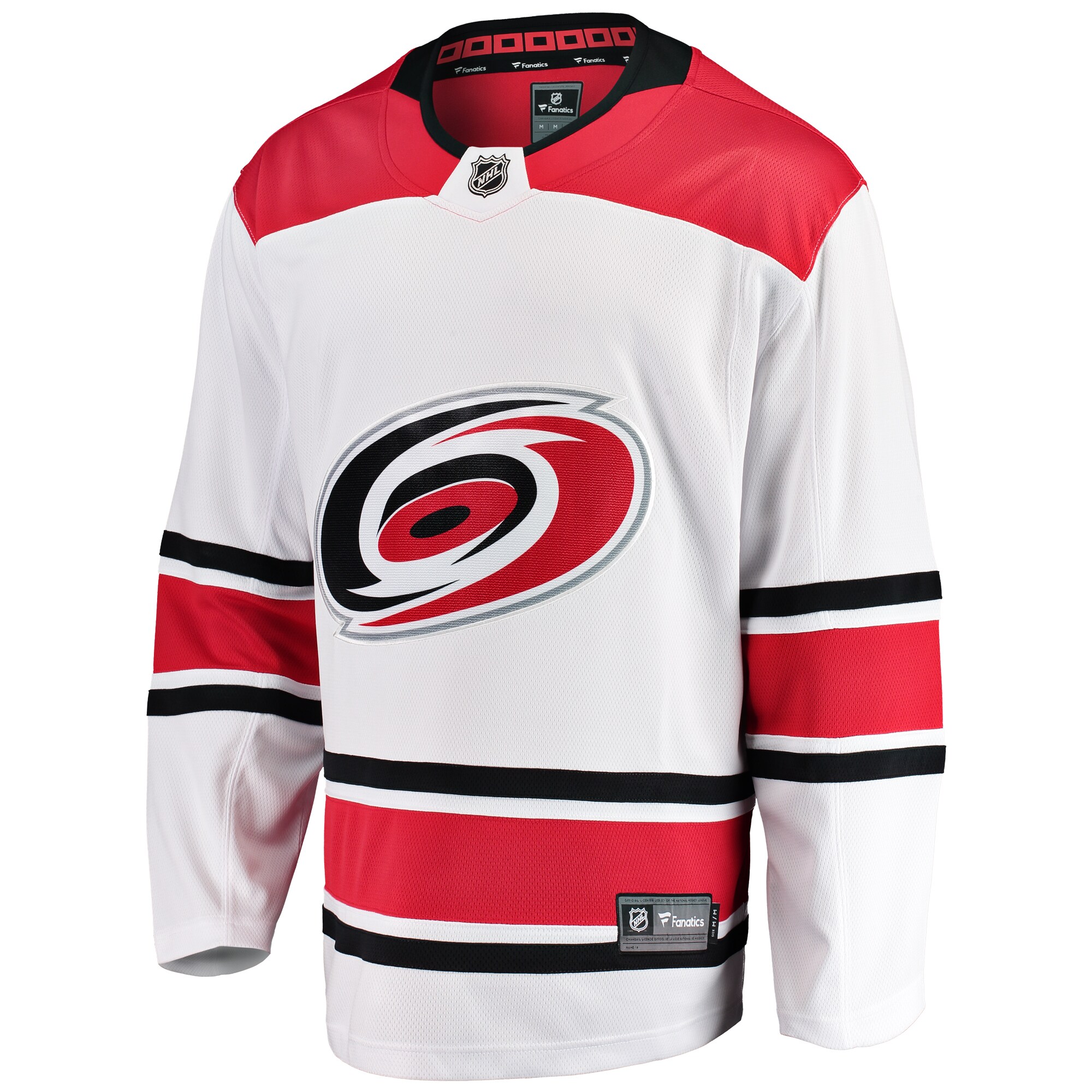 Alternative view of Youth Carolina Hurricanes White Away Breakaway Hockey Jersey - JS427 
