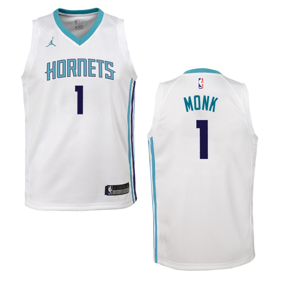 Youth Charlotte Hornets #1 Malik Monk Association Swingman Basketball Jersey - White