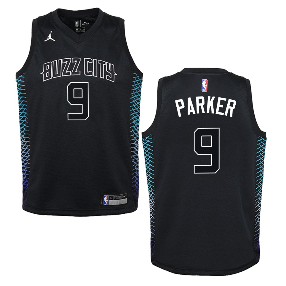 Youth Charlotte Hornets #9 Tony Parker City Swingman Basketball Jersey - Black