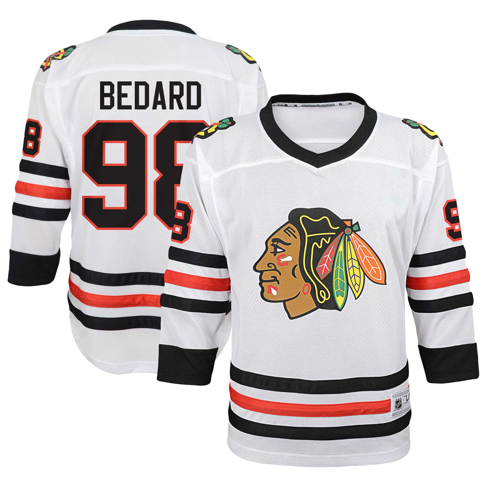 Youth Chicago Blackhawks Connor Bedard White Away Player Hockey Jersey - JS949 