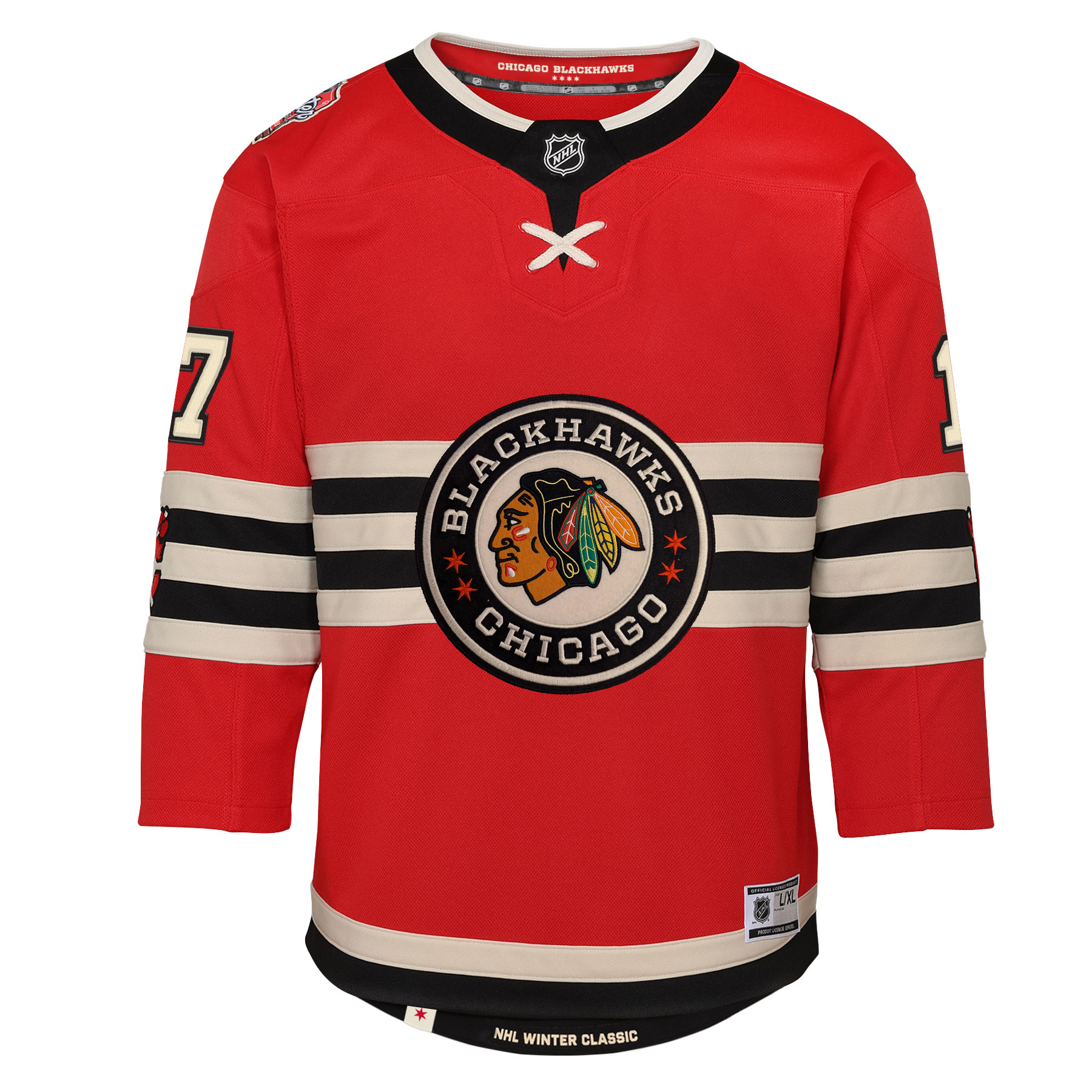 Alternative view of Youth Chicago Blackhawks Nick Foligno Red 2025 NHL Winter Classic Premier Player Hockey Jersey - JS958 