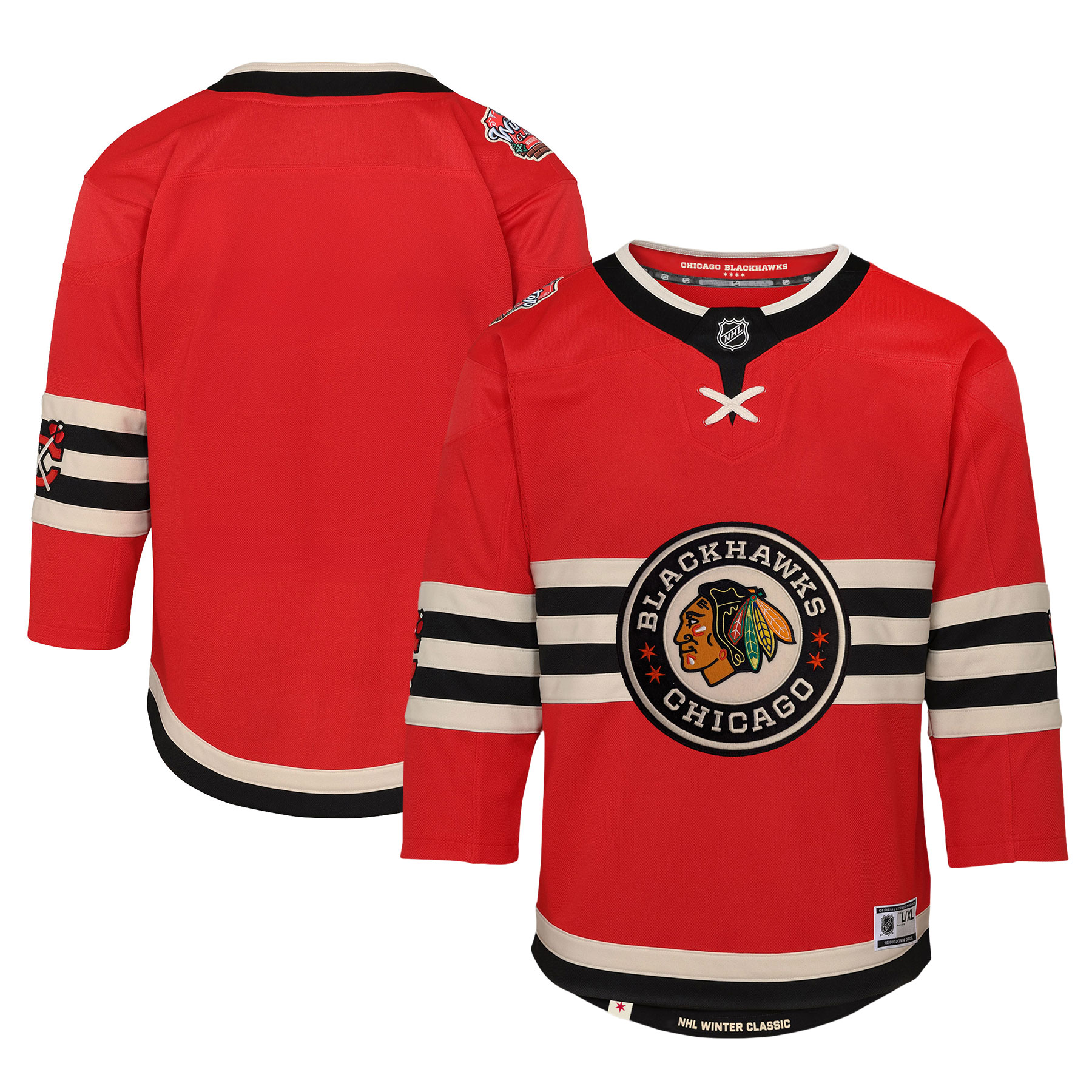 Youth Chicago Blackhawks Red 2025 NHL Winter Classic Premier Hockey Jersey - JS372 