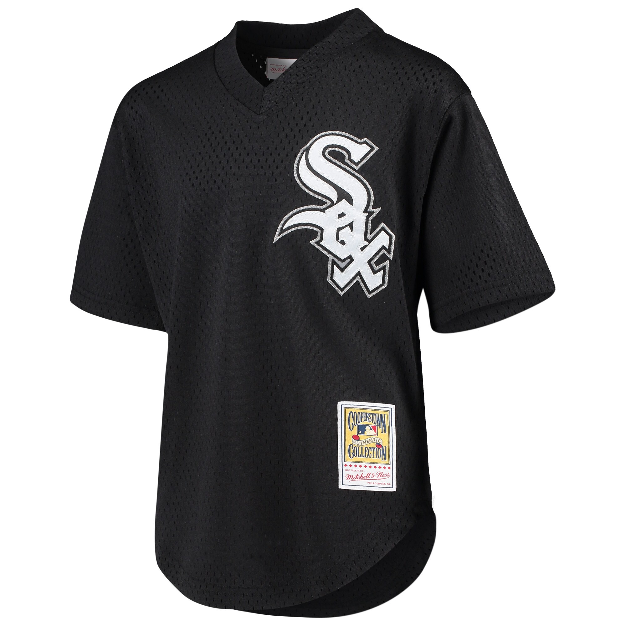 Alternative view of Youth Chicago White Sox Bo Jackson Mitchell & Ness Black Cooperstown Collection Mesh Batting Practice Baseball Jersey