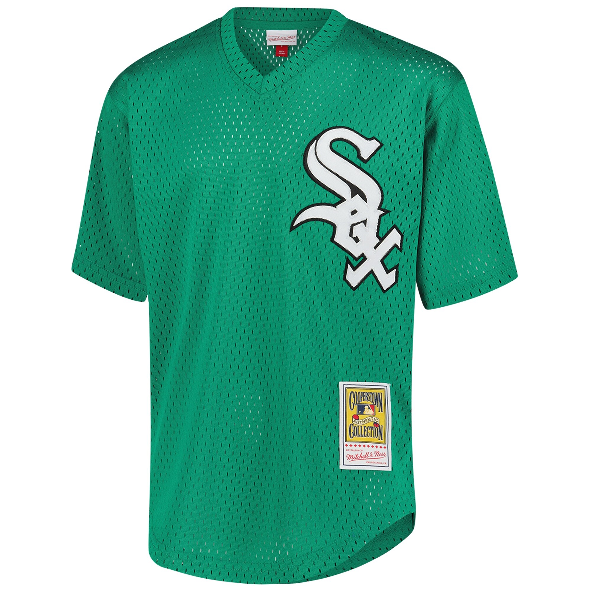 Alternative view of Youth Chicago White Sox Frank Thomas Mitchell & Ness Green Cooperstown Collection Mesh Batting Practice Baseball Jersey