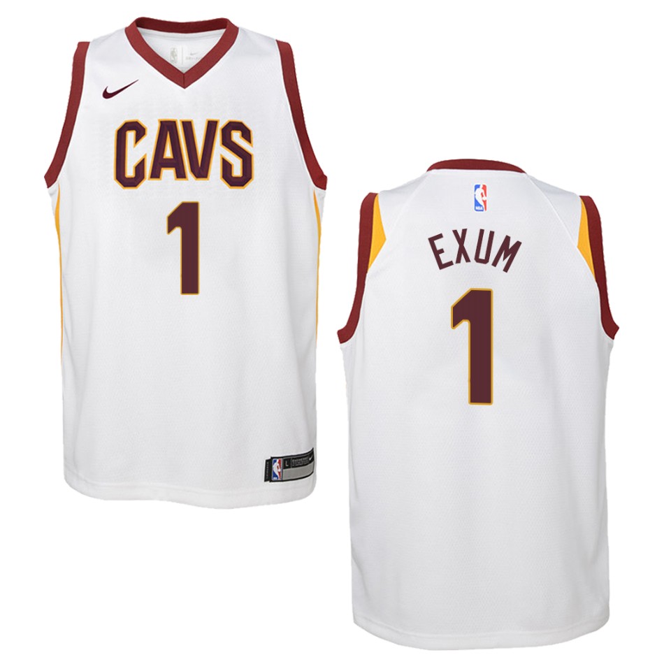 Youth Cleveland Cavaliers #1 Dante Exum Association Swingman Basketball Jersey - White