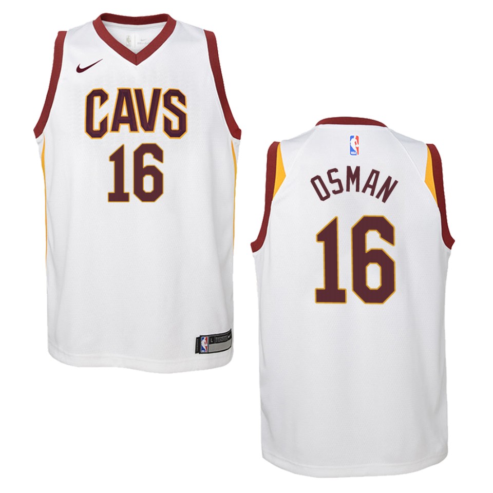 Youth Cleveland Cavaliers #16 Cedi Osman Association Swingman Basketball Jersey - White