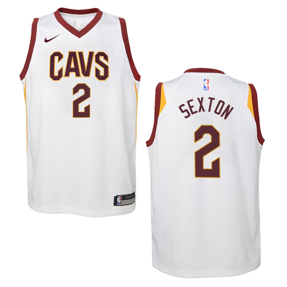 Youth Cleveland Cavaliers #2 Collin Sexton Association Swingman Basketball Jersey - White