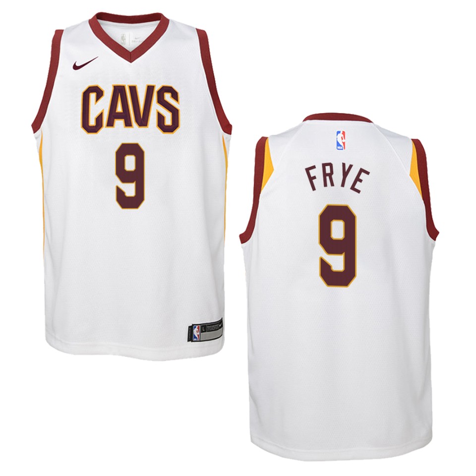 Youth Cleveland Cavaliers #9 Channing Frye Association Swingman Basketball Jersey - White