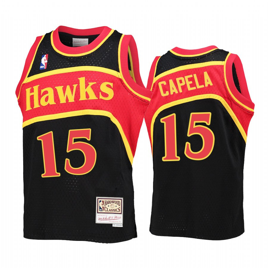Youth Clint Capela 15 Atlanta Hawks Black Reload Basketball Jersey Throwback - JS572 