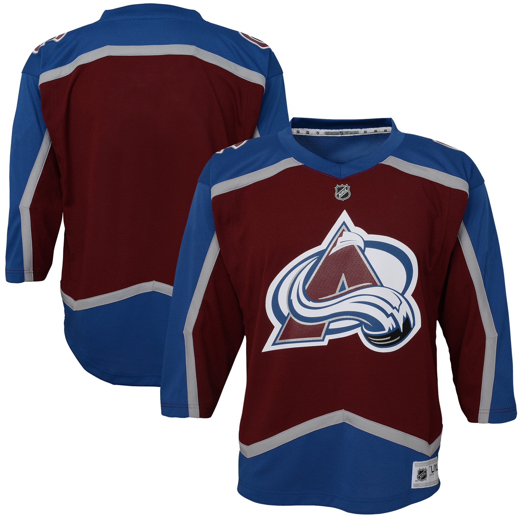 Youth Colorado Avalanche Burgundy Home Blank Hockey Jersey - JS541 