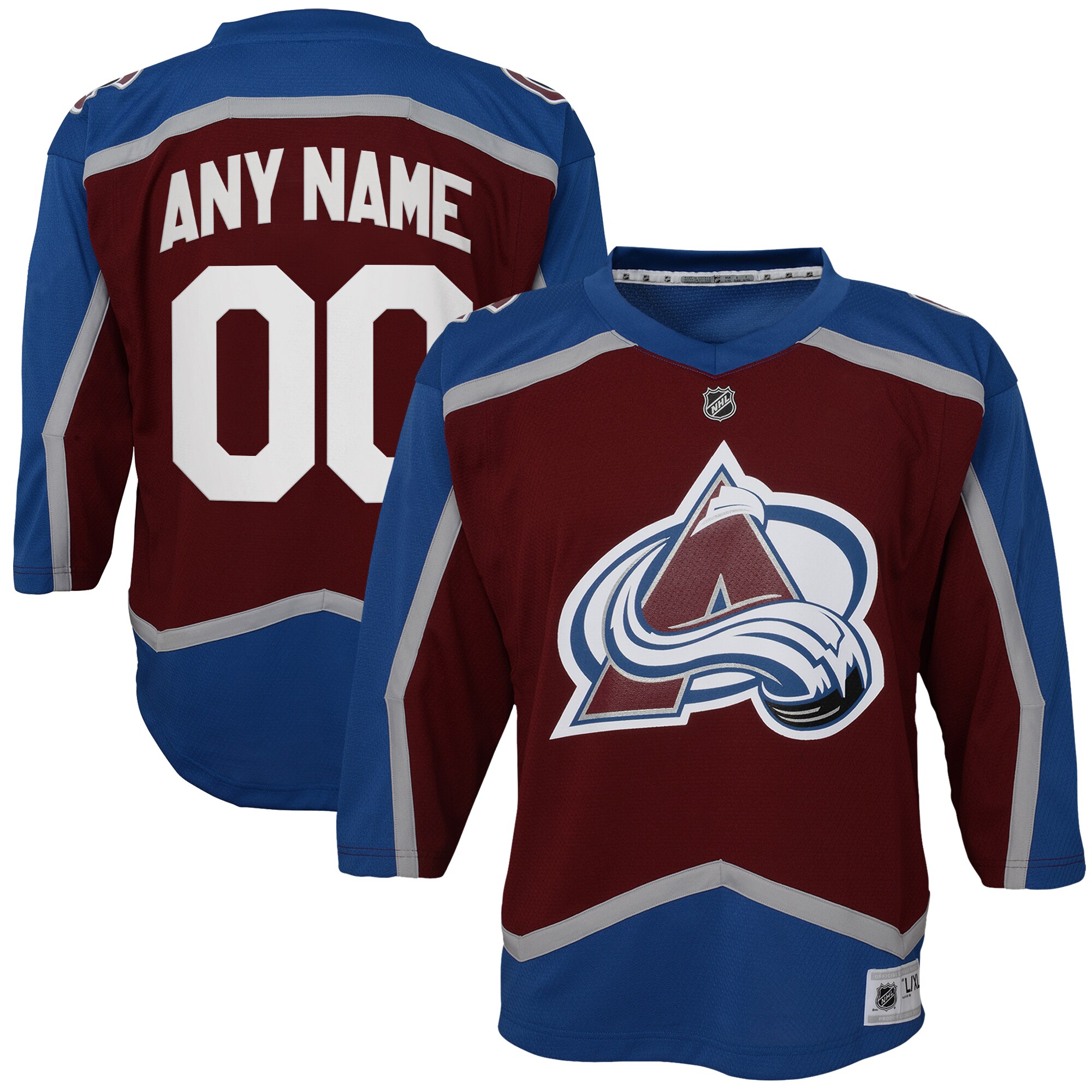 Youth Colorado Avalanche Burgundy Home Custom Hockey Jersey - JS507 
