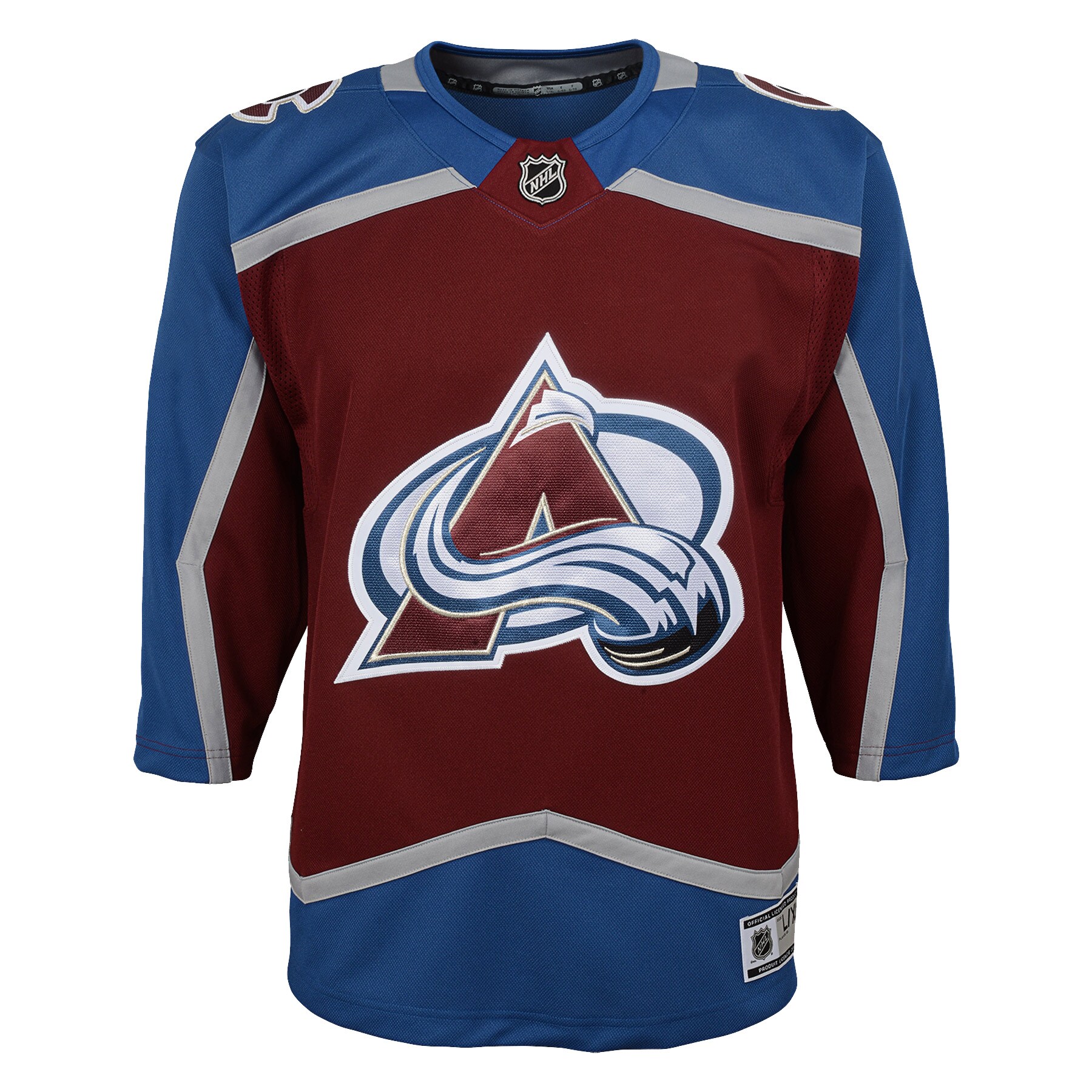 Alternative view of Youth Colorado Avalanche Burgundy Home Premier Hockey Jersey - JS464 