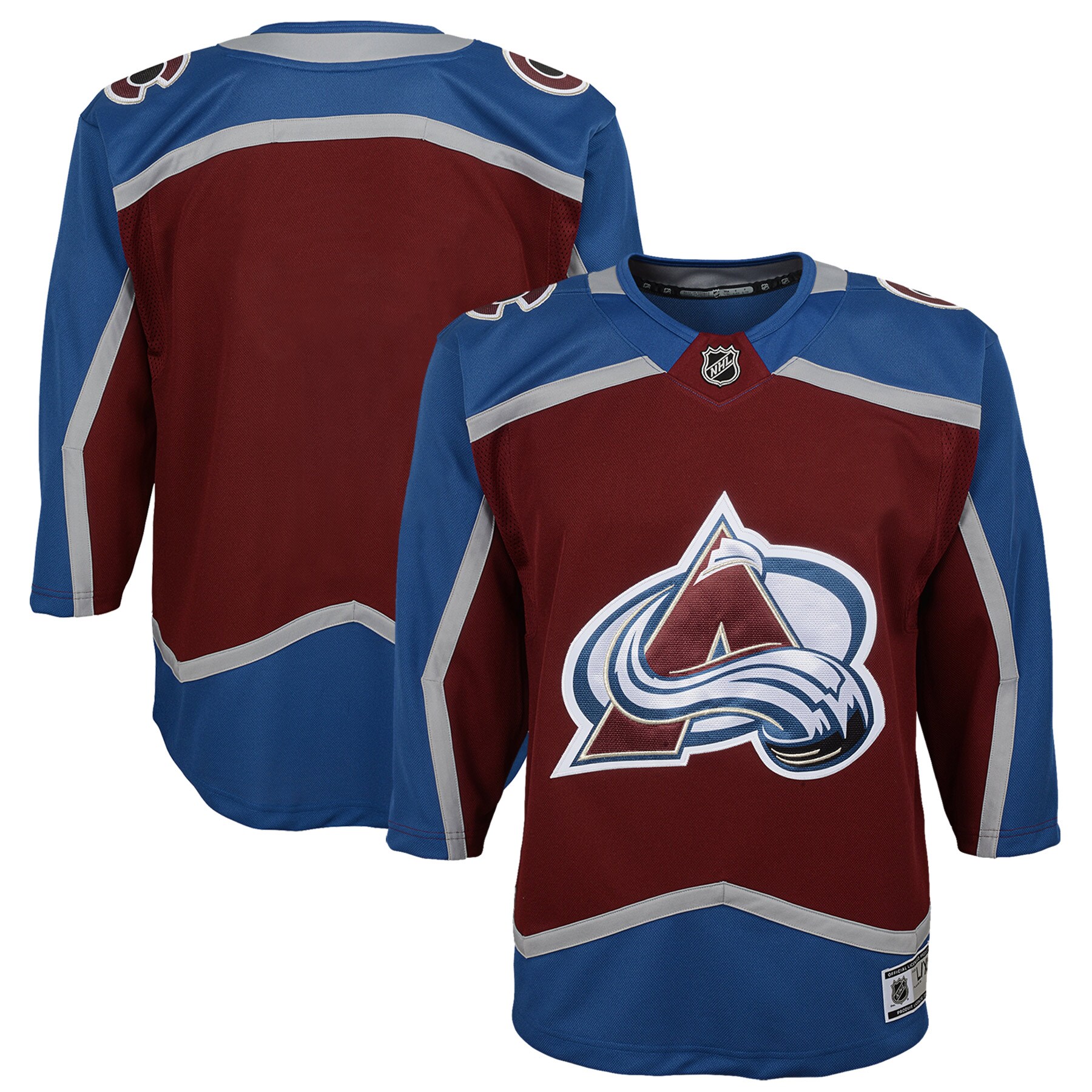 Youth Colorado Avalanche Burgundy Home Premier Hockey Jersey - JS464 