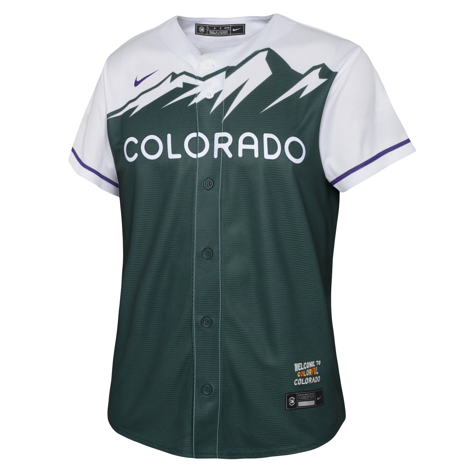 Youth Colorado Rockies Kris Bryant Green City Connect Player Baseball Jersey