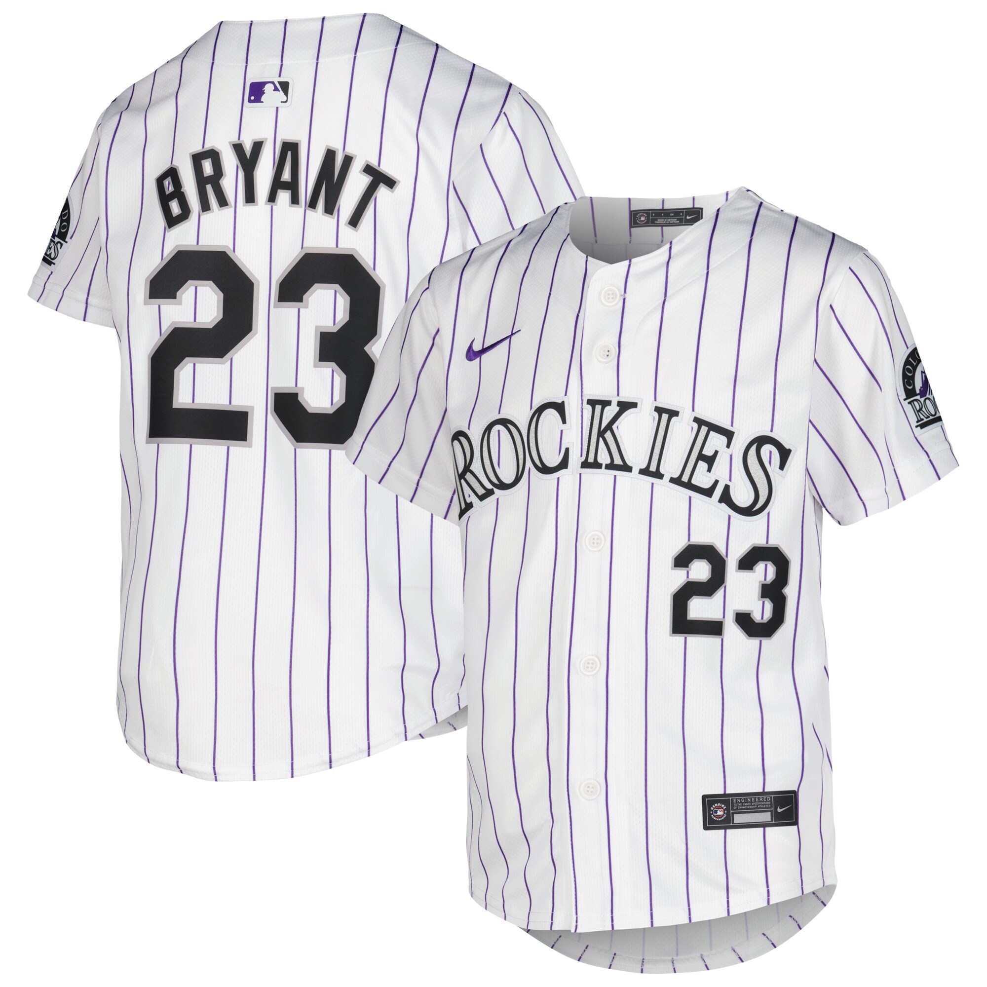 Youth Colorado Rockies Kris Bryant White Home Limited Player Baseball Jersey