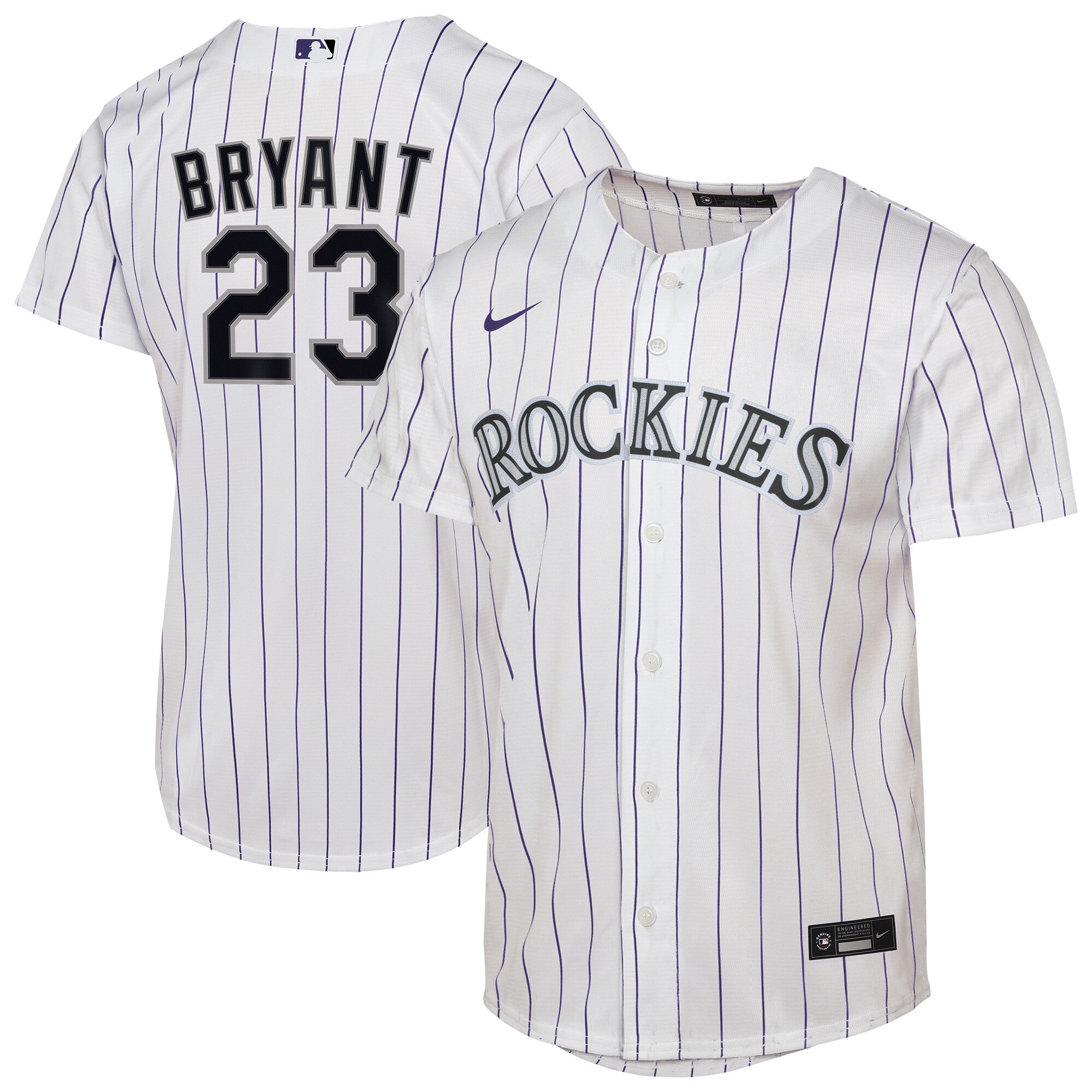 Youth Colorado Rockies Kris Bryant White Home Player Baseball Jersey