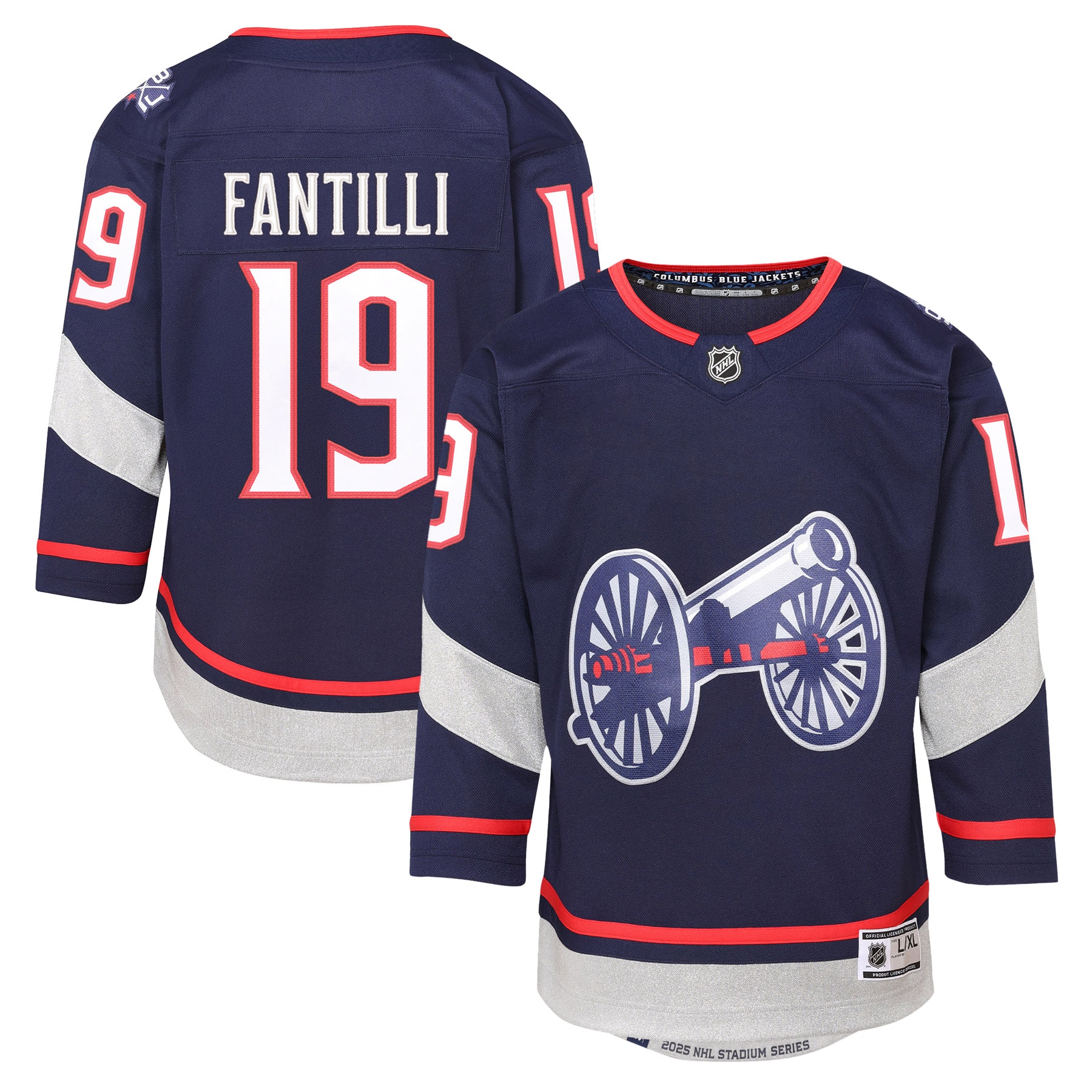 Youth Columbus Blue Jackets Adam Fantilli Navy 2025 NHL Stadium Series Premier Player Hockey Jersey - JS409 