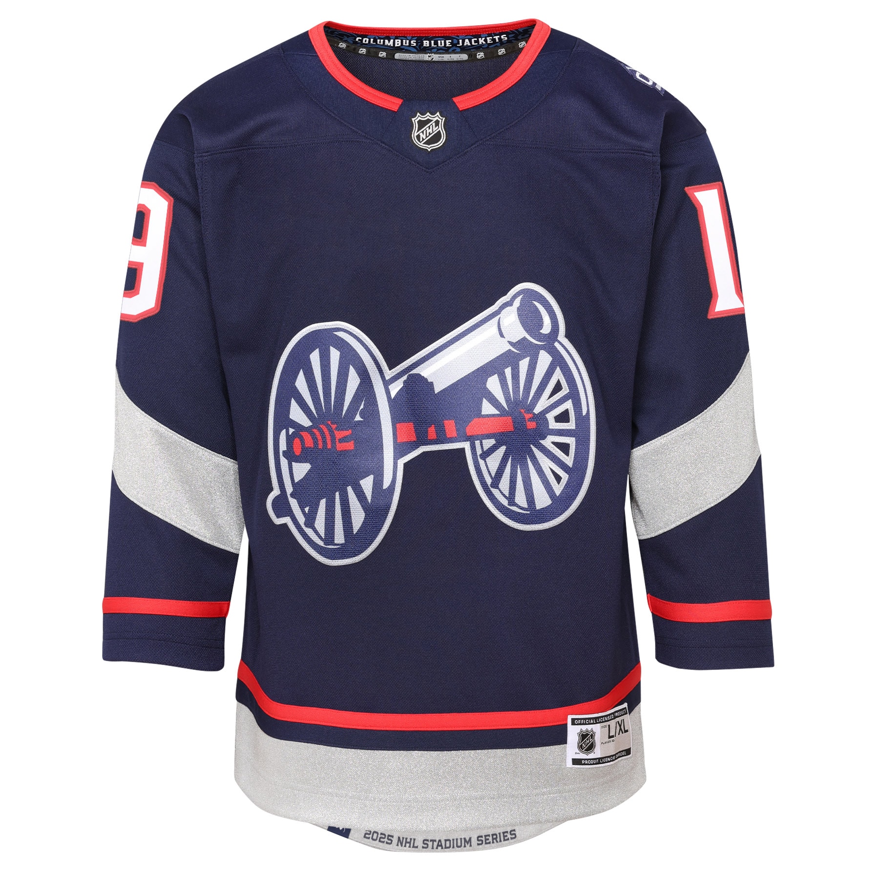 Alternative view of Youth Columbus Blue Jackets Adam Fantilli Navy 2025 NHL Stadium Series Premier Player Hockey Jersey - JS409 
